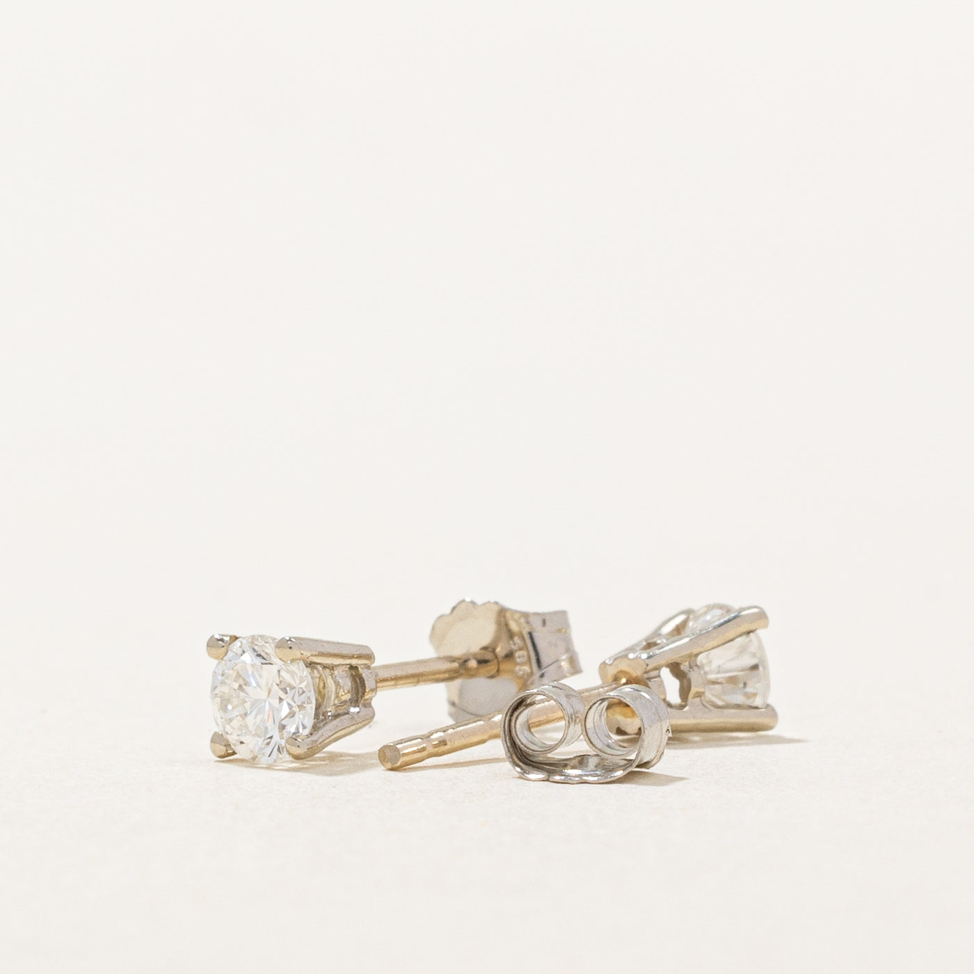 Solitaire Diamond Stud Earrings | 0.36ctw |