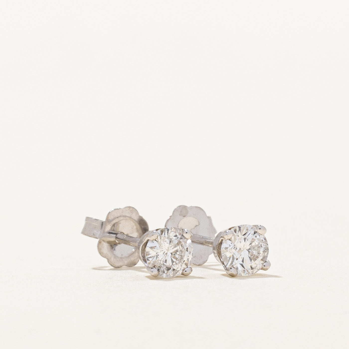 Solitaire Diamond Stud Earrings | 0.40ctw |