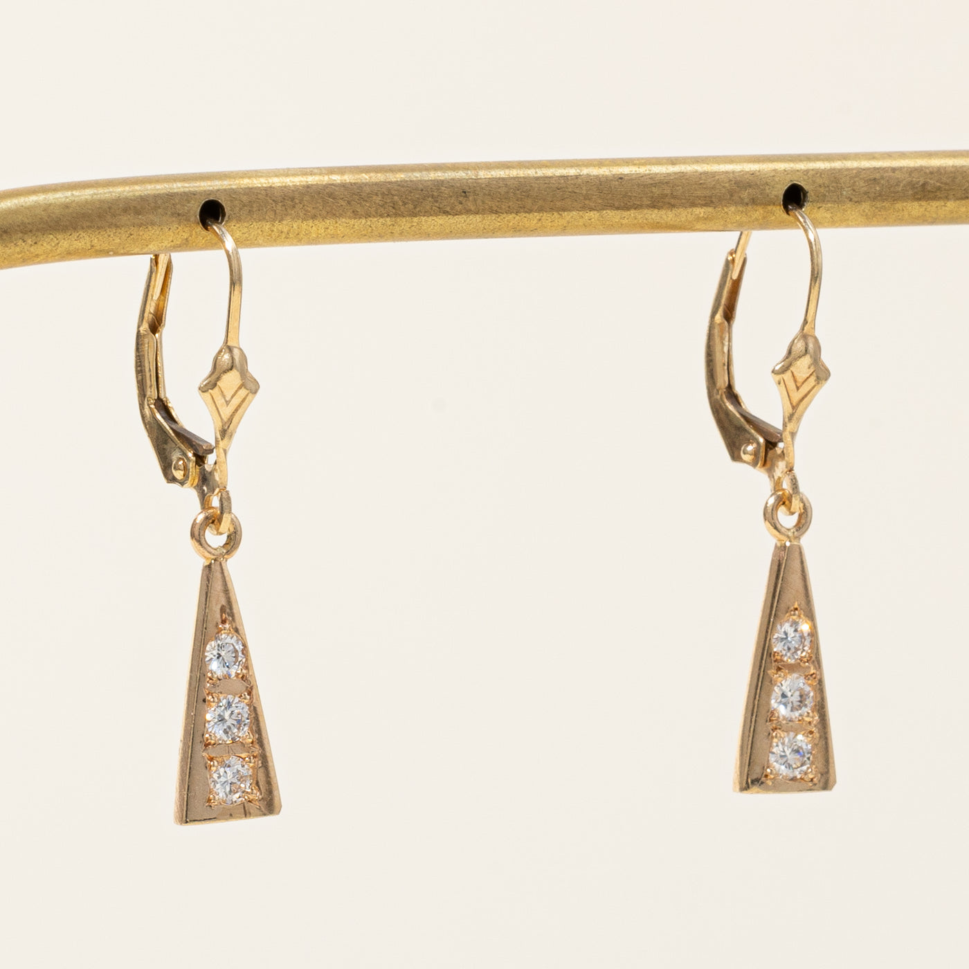 Diamond Triangle Drop Earrings | 0.36ctw |