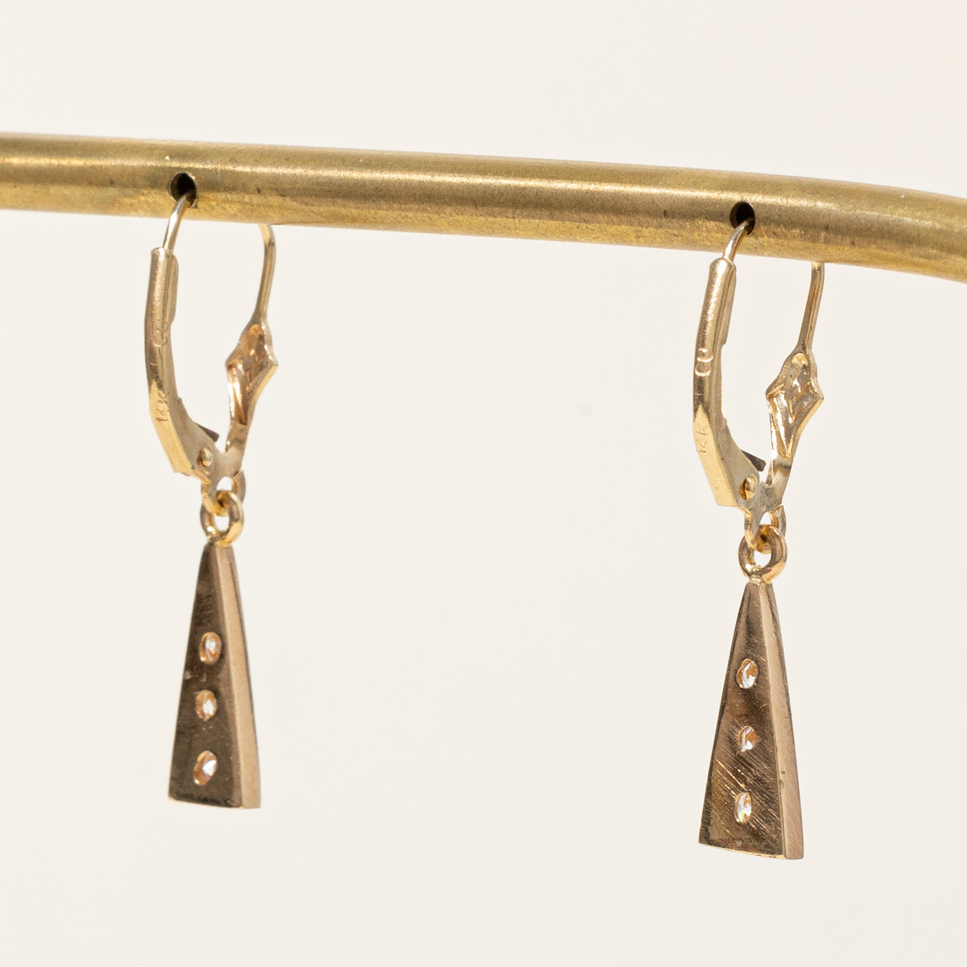 Diamond Triangle Drop Earrings | 0.36ctw |