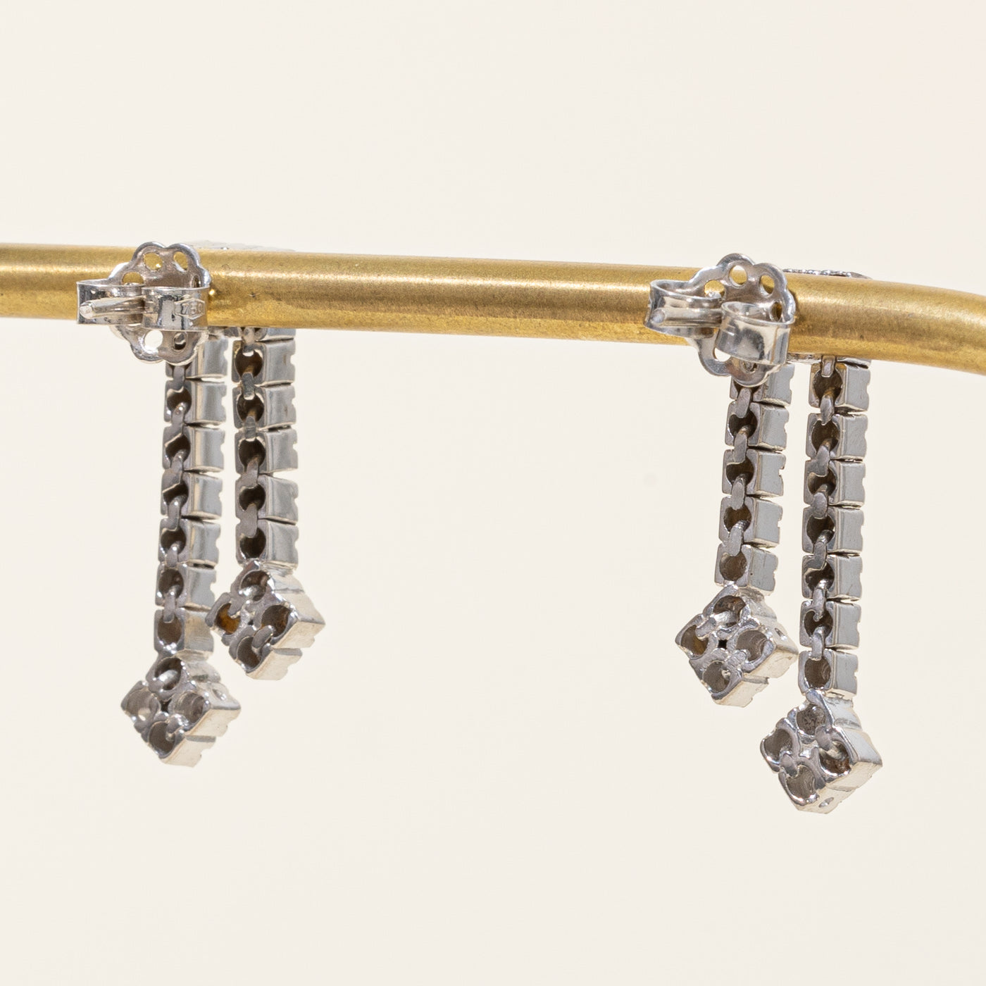 Diamond Double Column Drop Earrings | 0.57ctw |