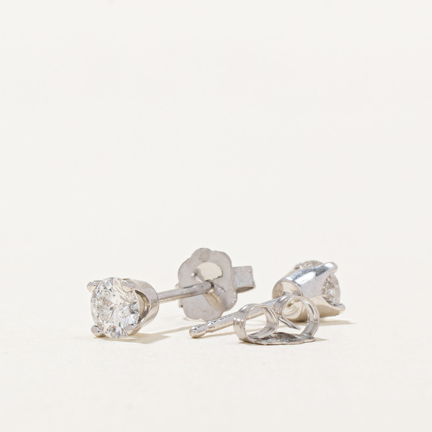 Solitaire Diamond Stud Earrings | 0.40ctw |