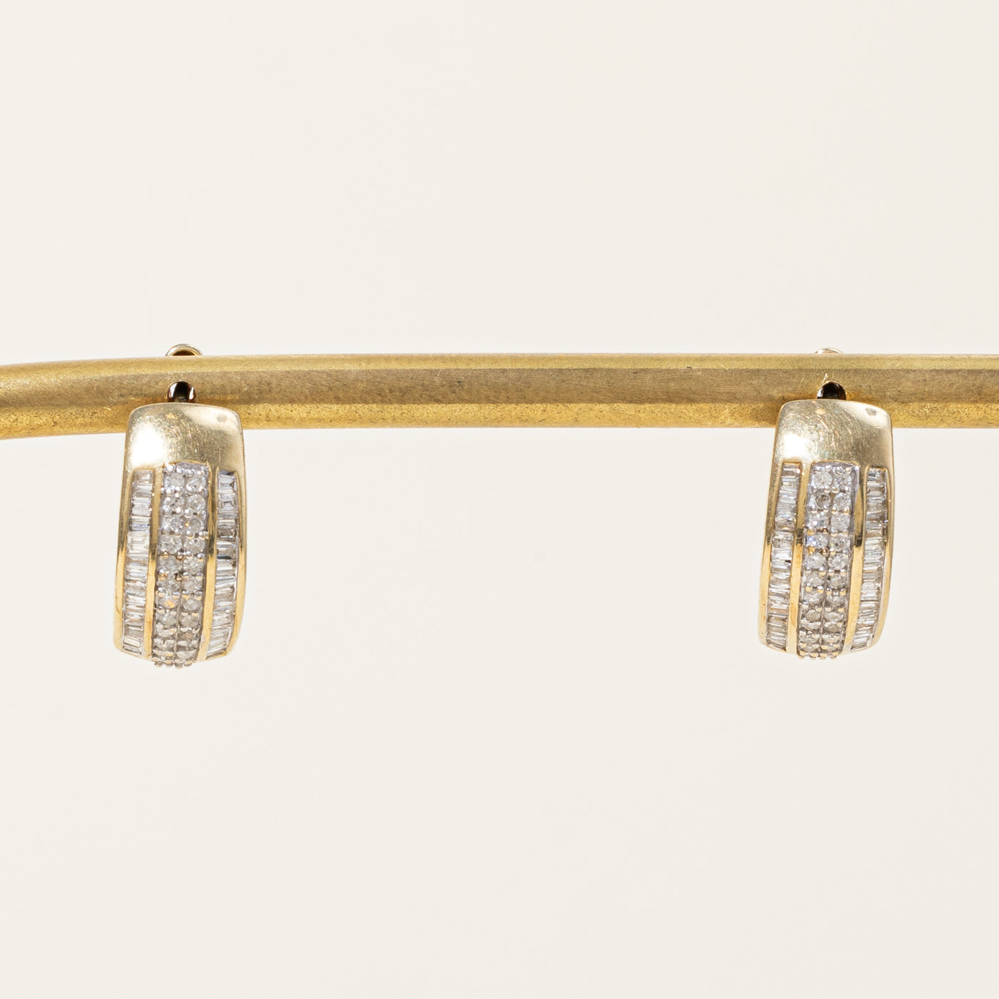 Multi Cut Diamond Huggie Earrings | 0.45ctw |