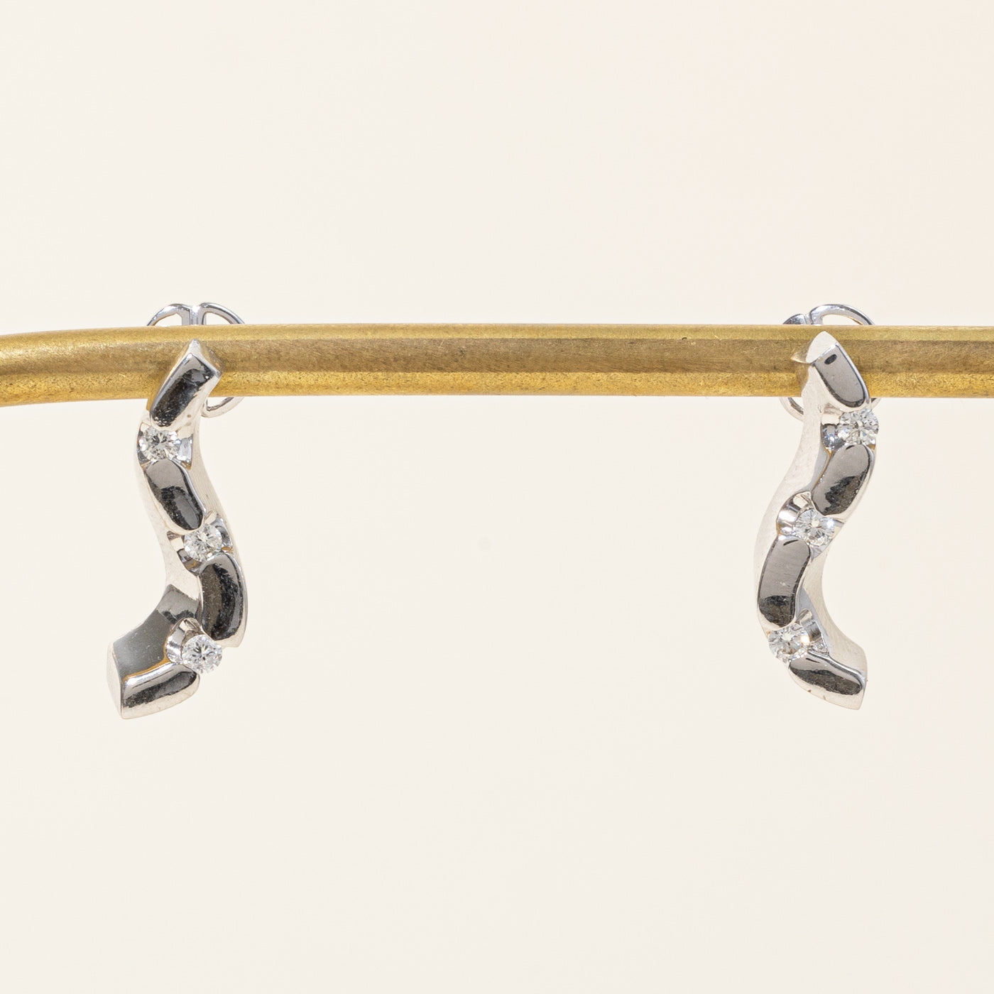 Diamond Wavy Drop Earrings | 0.23ctw |