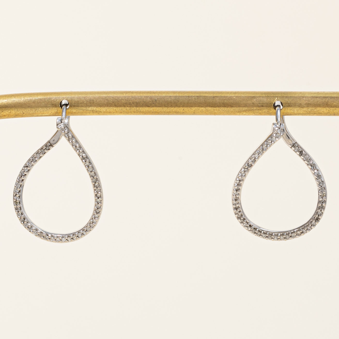 Diamond Twisted Hoop Earrings | 0.18ctw |