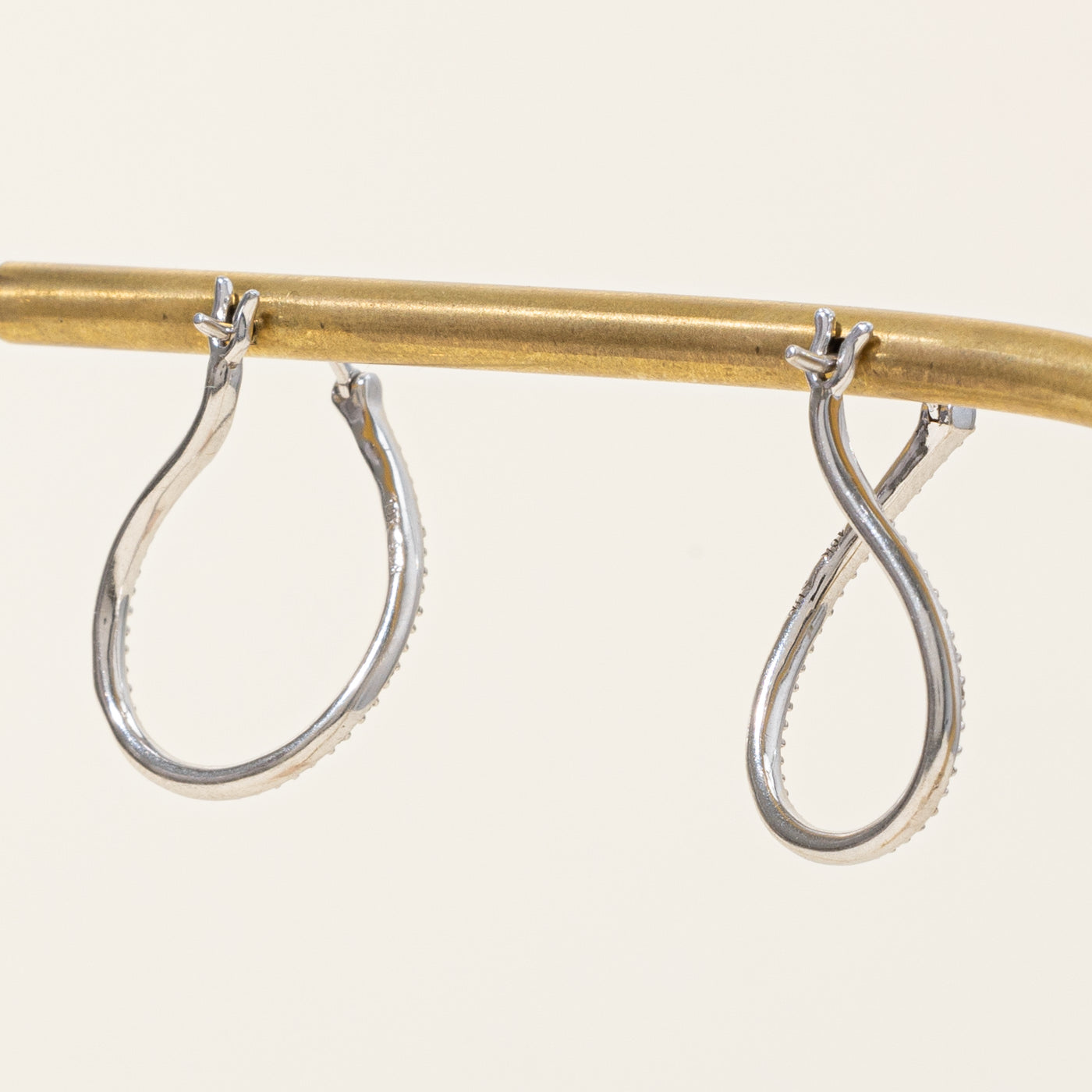 Diamond Twisted Hoop Earrings | 0.18ctw |