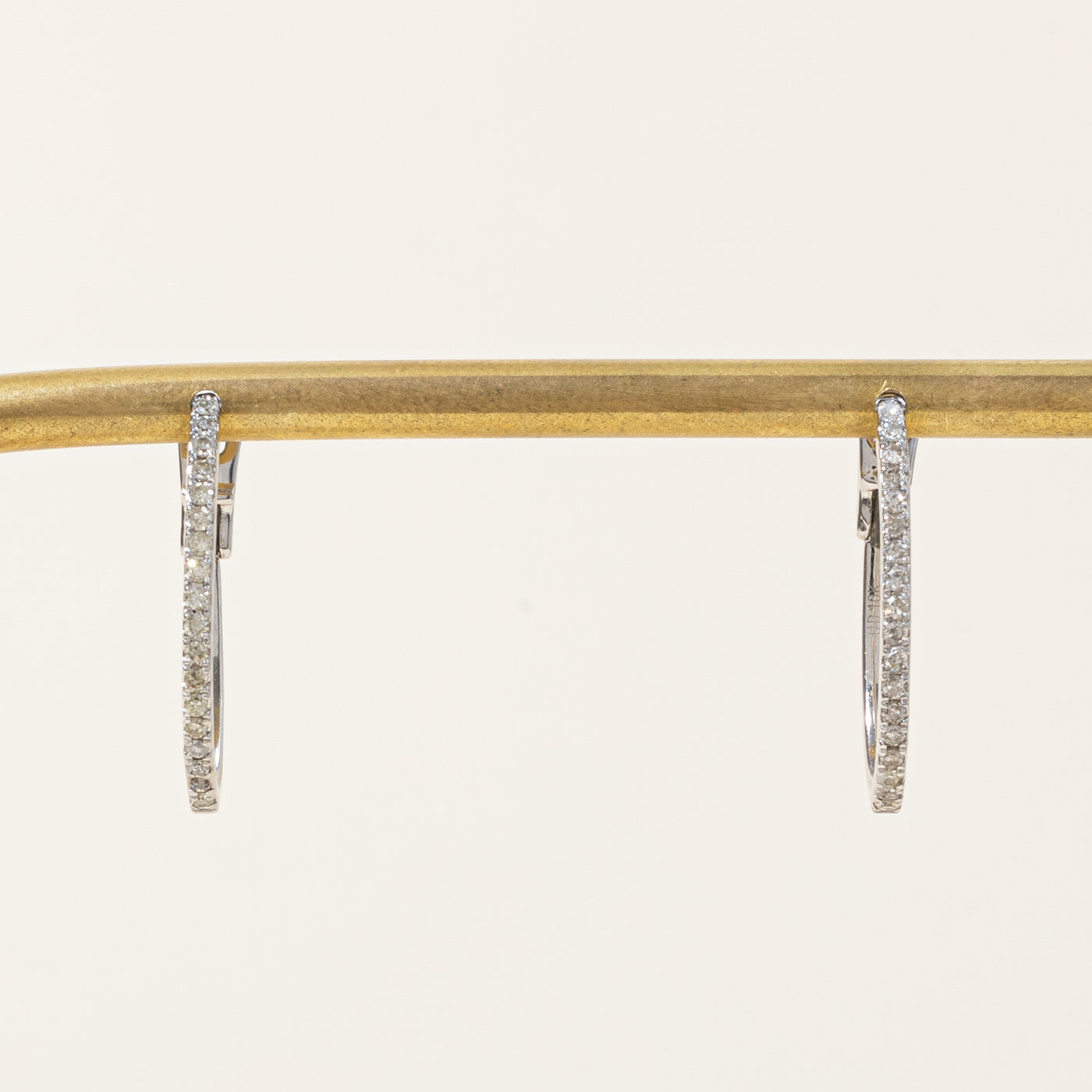 Diamond Oval Hoop Earrings | 0.21ctw |