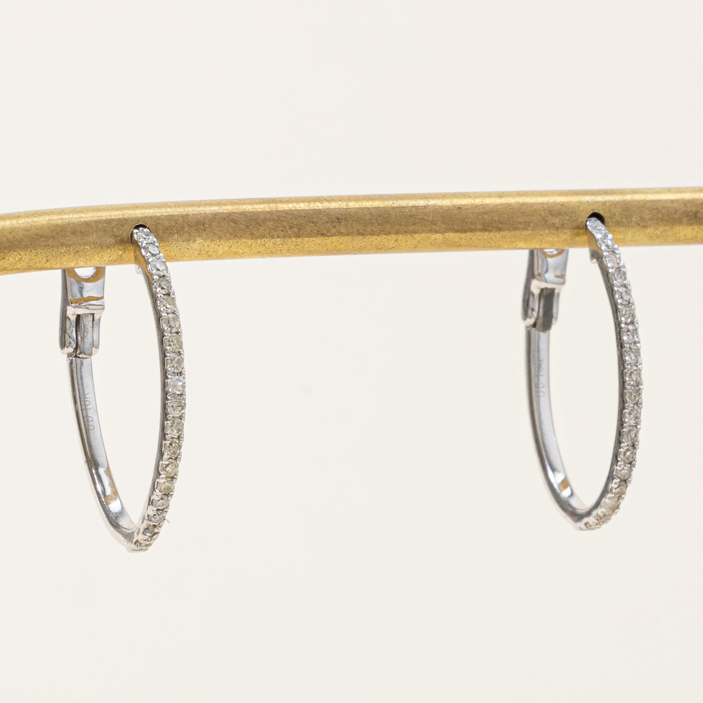 Diamond Oval Hoop Earrings | 0.21ctw |