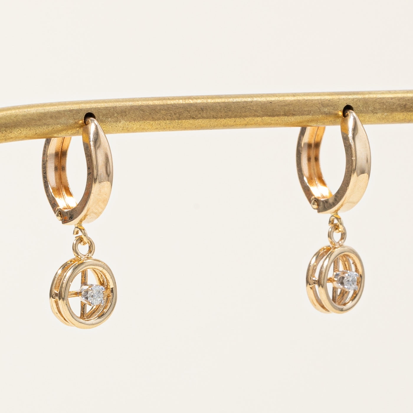 Diamond Circle Drop Earrings | 0.06ctw |