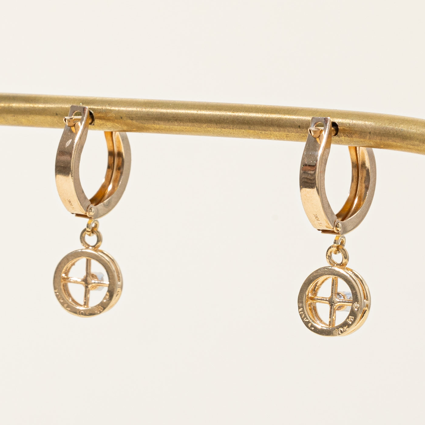 Diamond Circle Drop Earrings | 0.06ctw |