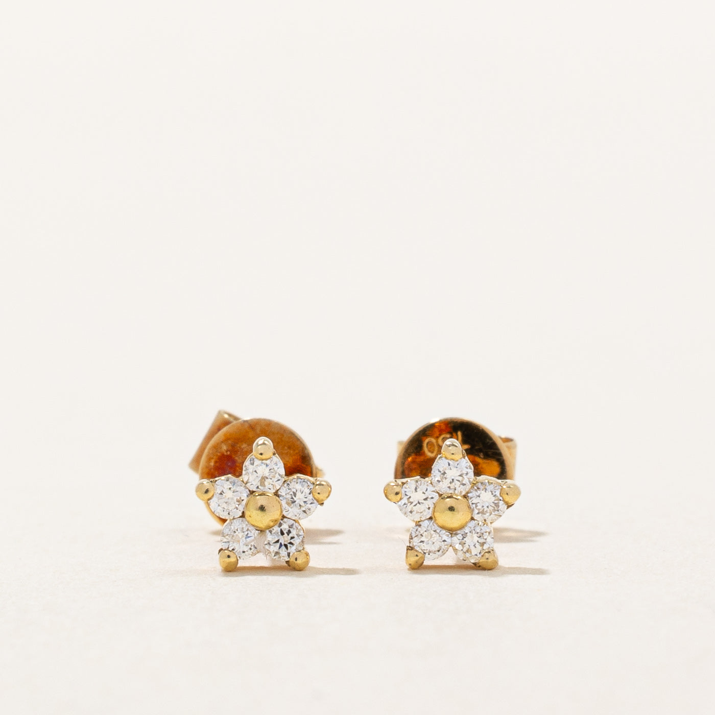 Diamond Flower Cluster Earrings | 0.12ctw |