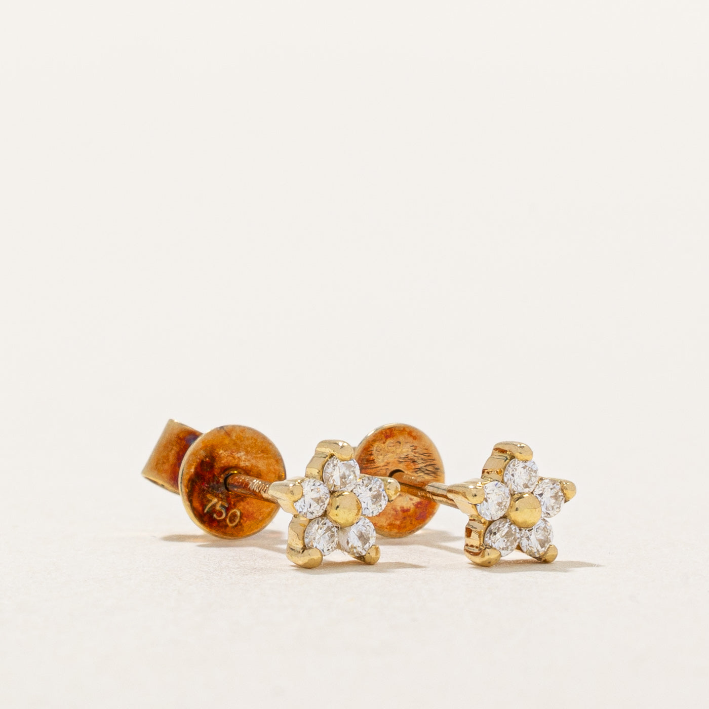 Diamond Flower Cluster Earrings | 0.12ctw |