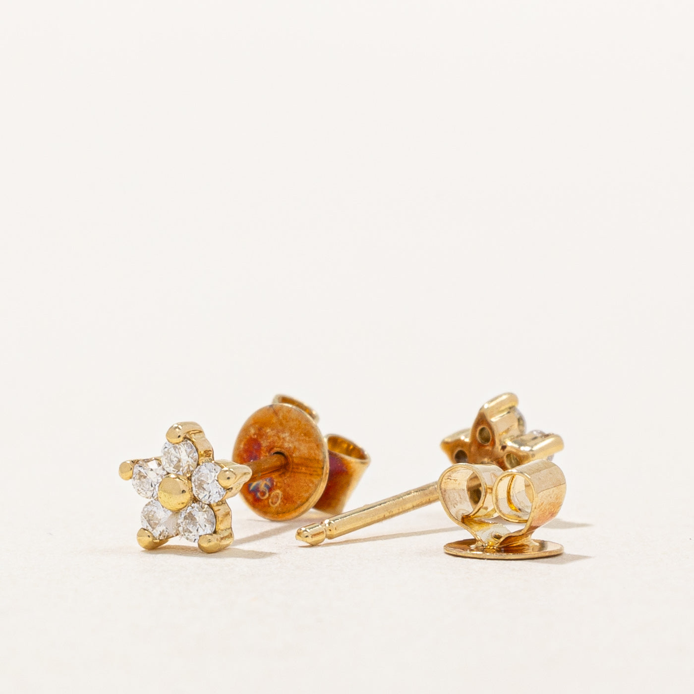 Diamond Flower Cluster Earrings | 0.12ctw |