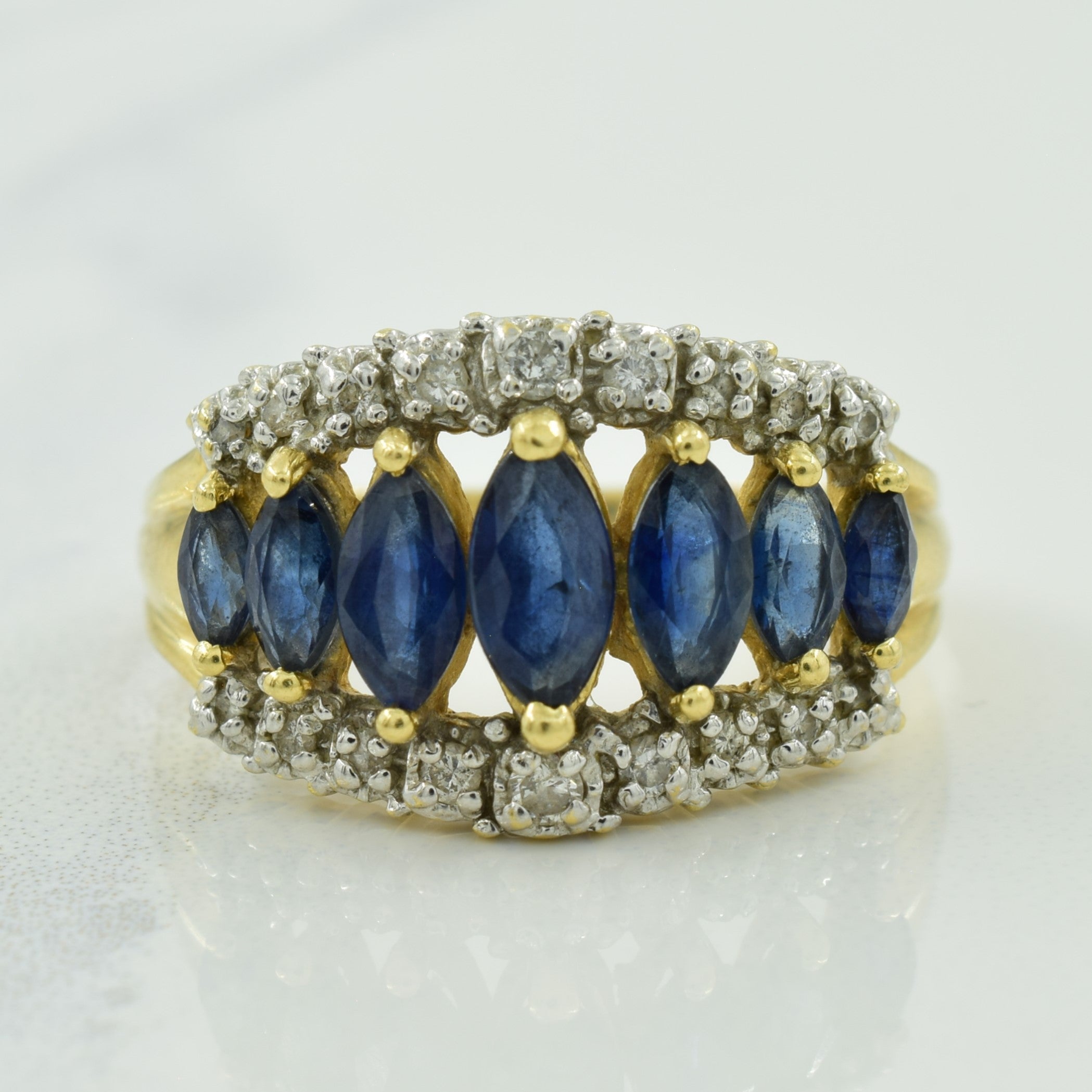 Sapphire & Diamond Ring | 1.28ctw, 0.23ctw | SZ 8.5 |