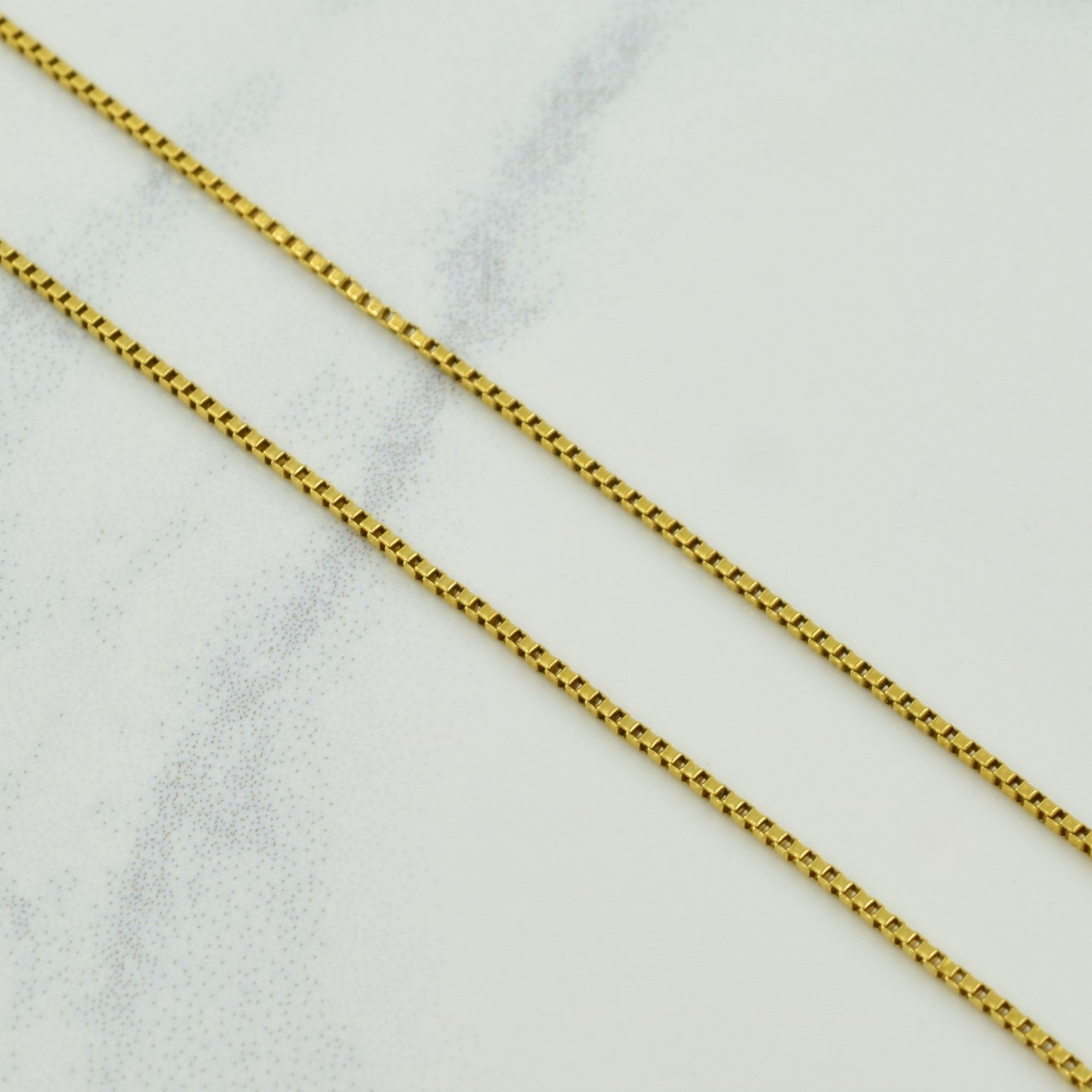 18k Yellow Gold Italian Hallmark Box Chain | 28.75" |