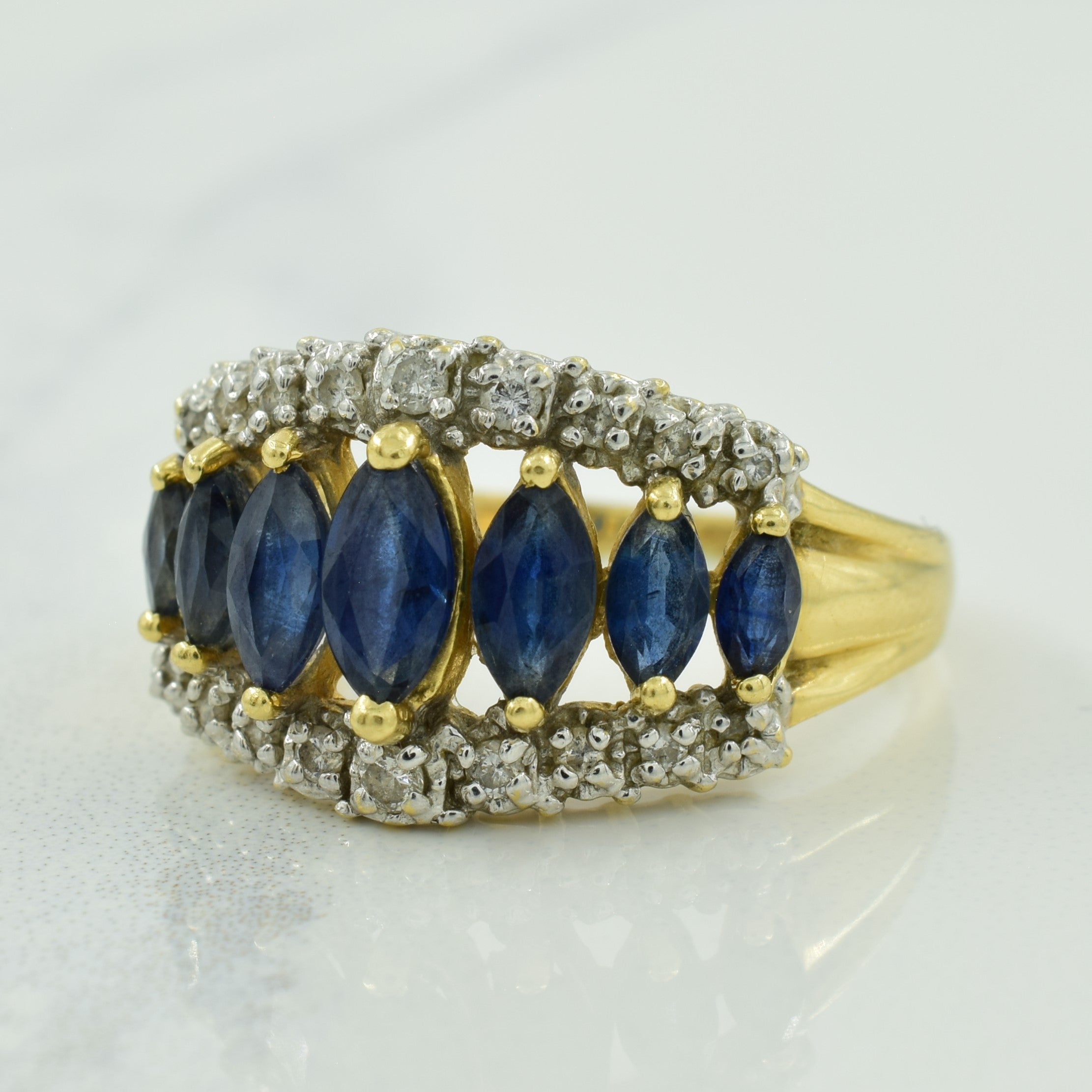 Sapphire & Diamond Ring | 1.28ctw, 0.23ctw | SZ 8.5 |
