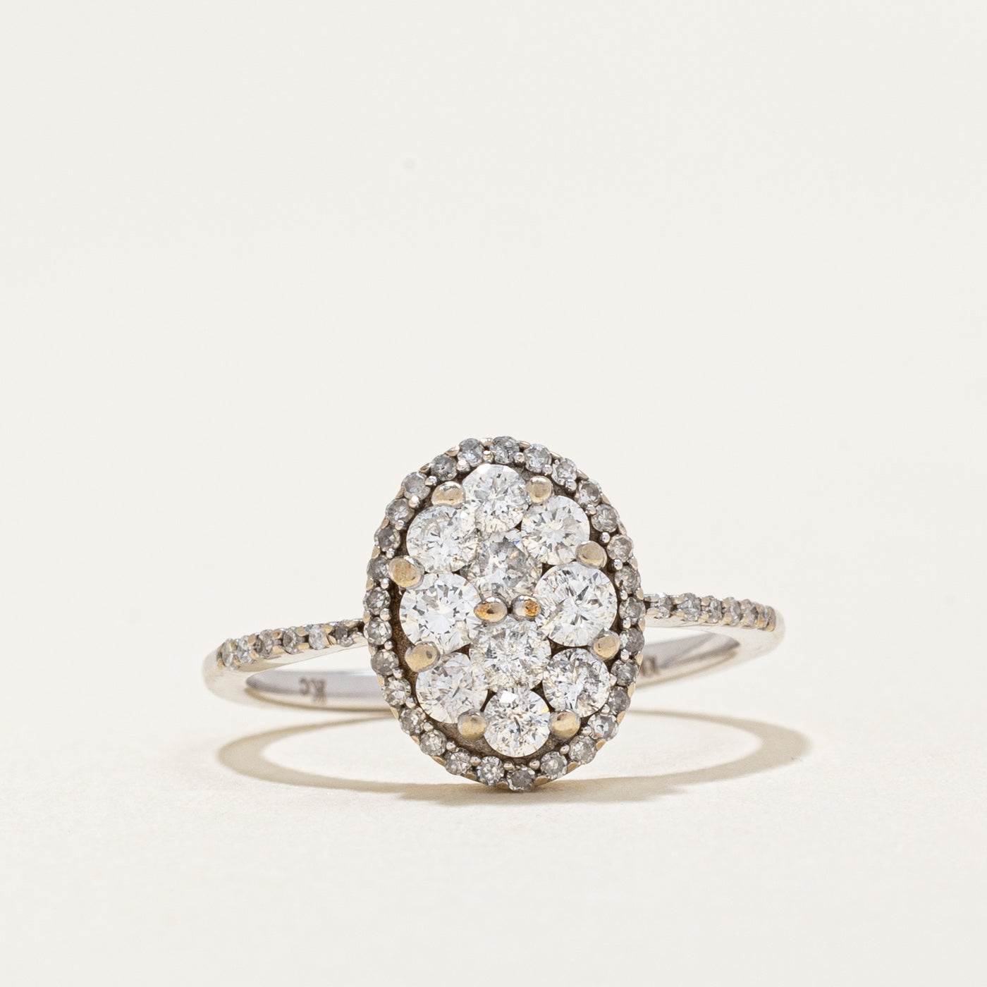 Bague sertie de diamants ovales | 0,52 ct | Taille 4 |