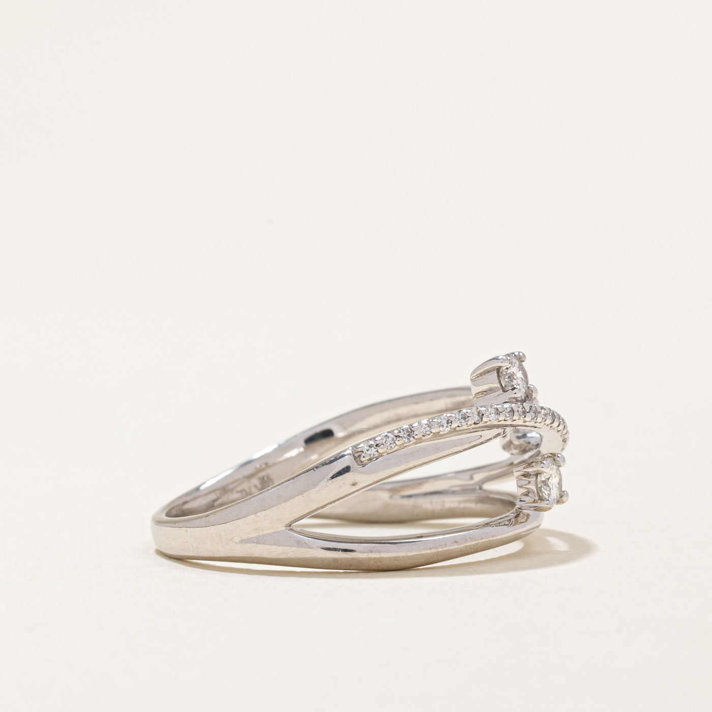 Diamond Bypass Ring | 0.31ctw | SZ 8.5 |