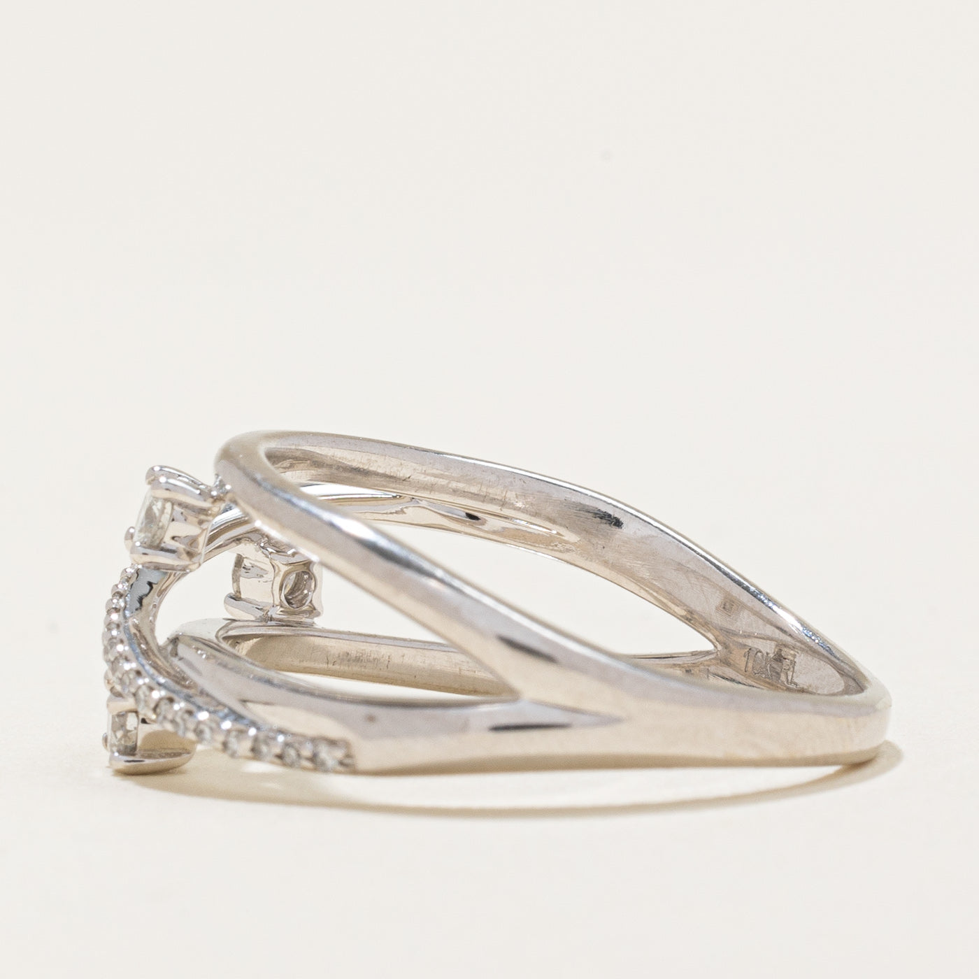 Diamond Bypass Ring | 0.31ctw | SZ 8.5 |
