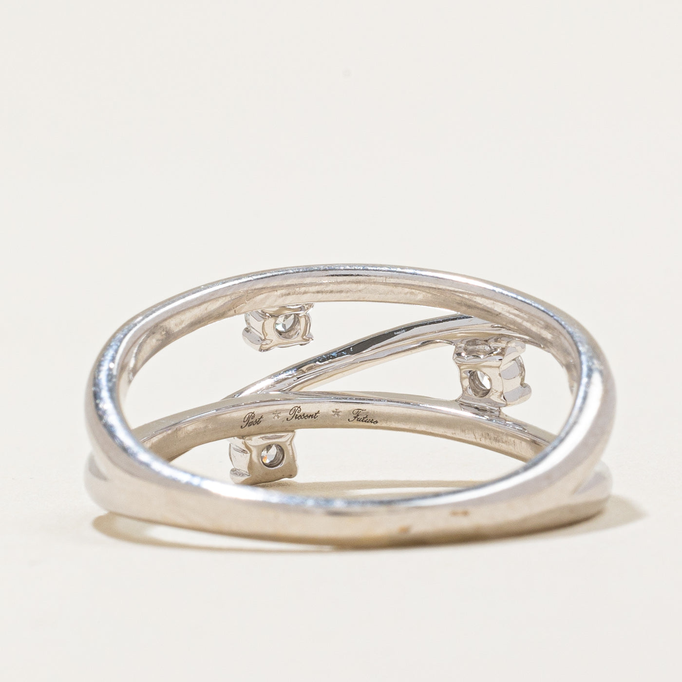 Diamond Bypass Ring | 0.31ctw | SZ 8.5 |