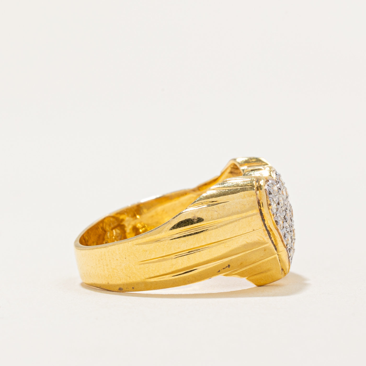 Pave Set Diamond Twin Heart Ring | 0.26ctw | SZ 6.5 |
