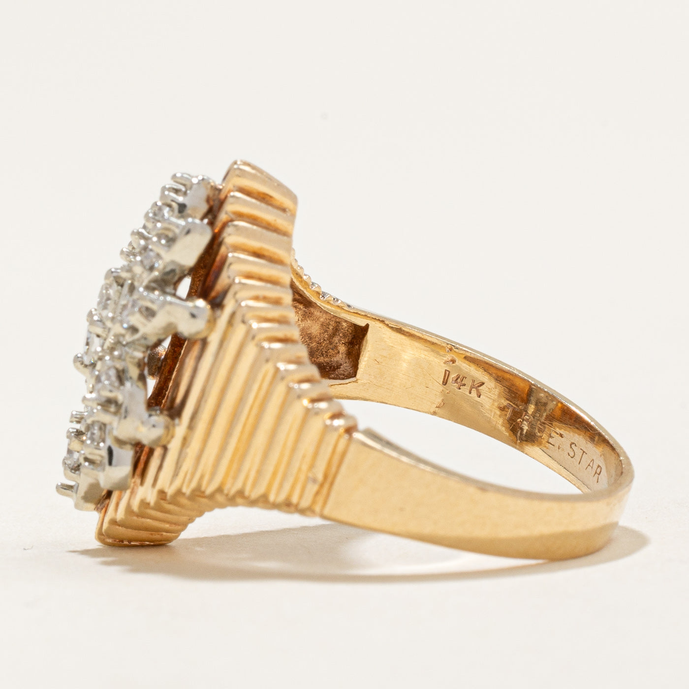 Bague cocktail en diamants | 0,22 ct | Taille 6,75 |
