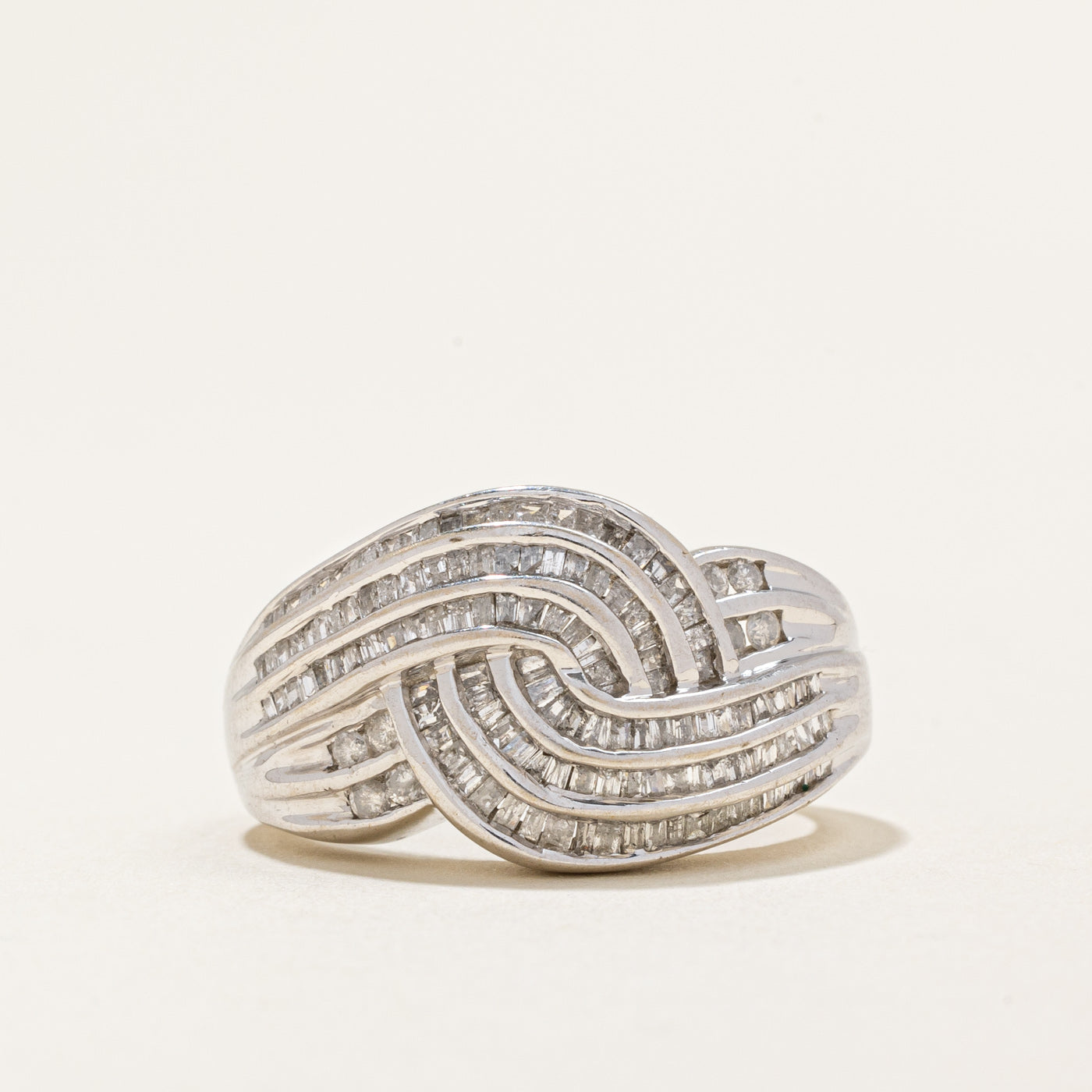 Channel Set Diamond Cocktail Ring | 1.35ctw | SZ 6.75 |