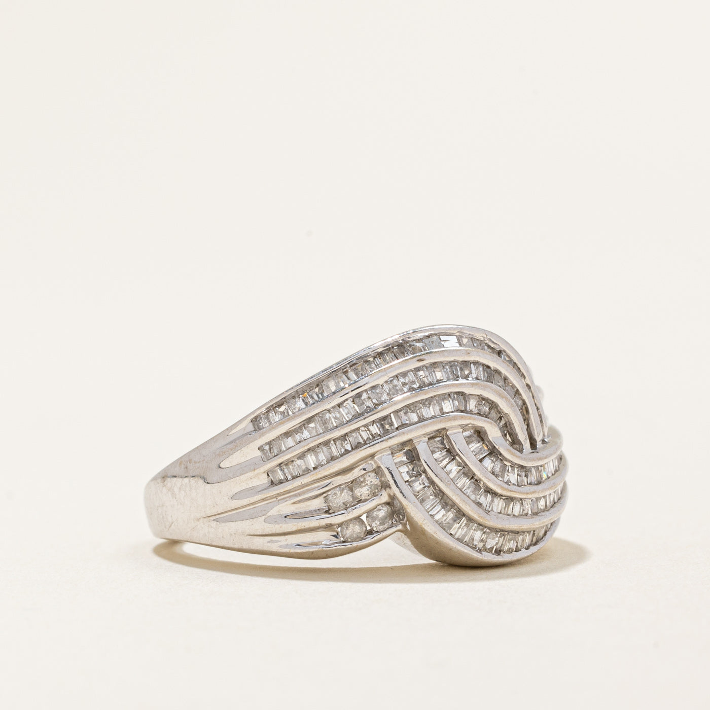 Channel Set Diamond Cocktail Ring | 1.35ctw | SZ 6.75 |