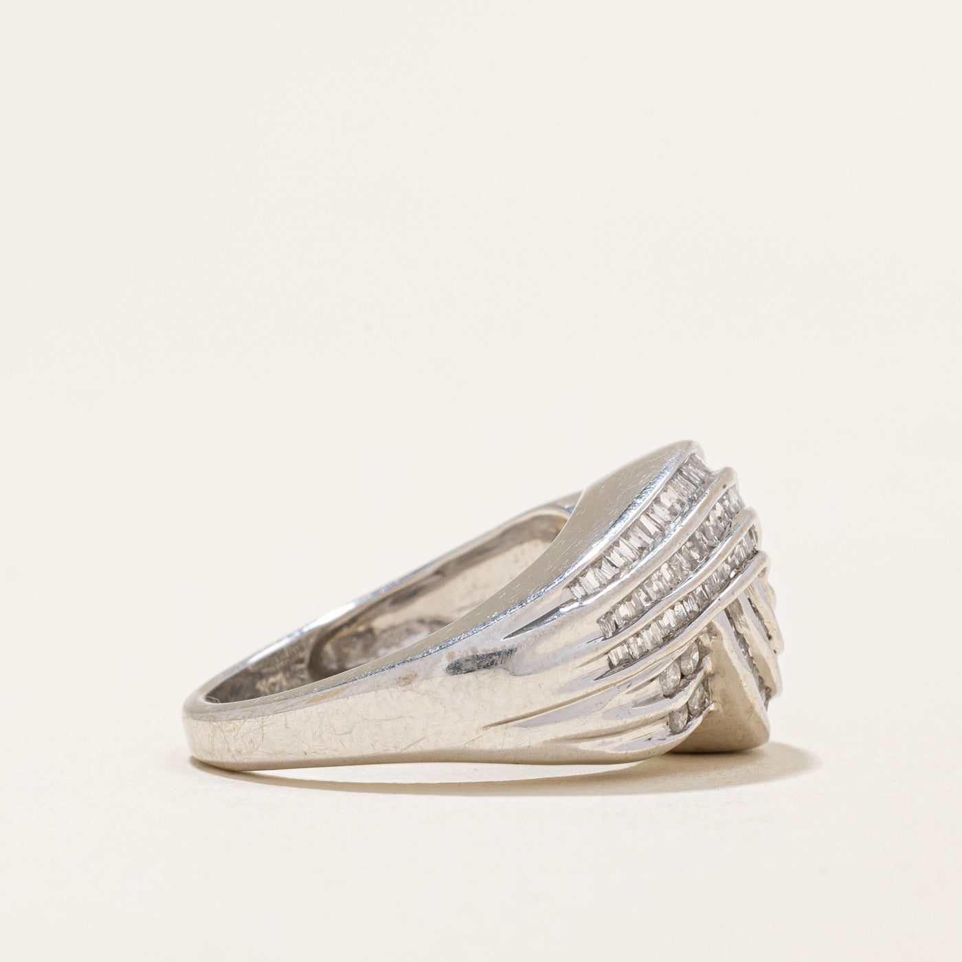 Channel Set Diamond Cocktail Ring | 1.35ctw | SZ 6.75 |