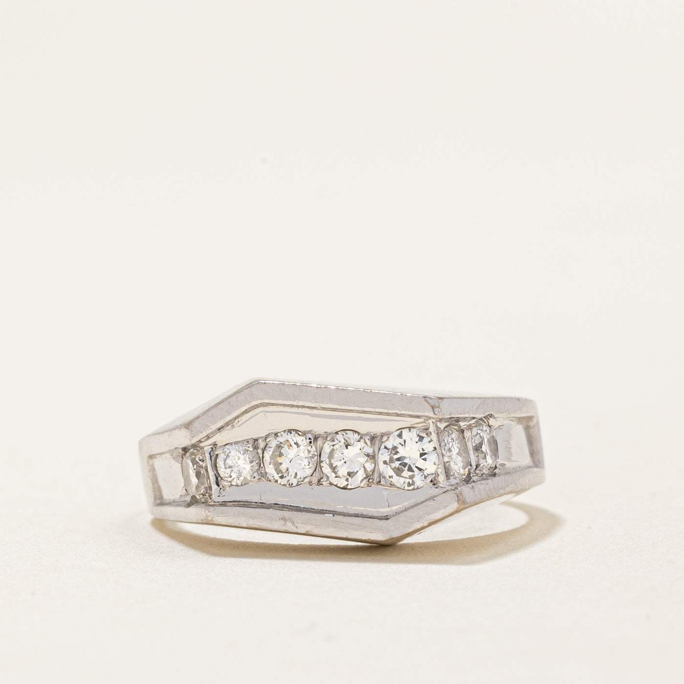 Diamond Geometric Design Ring | 0.42ctw | SZ 6 |