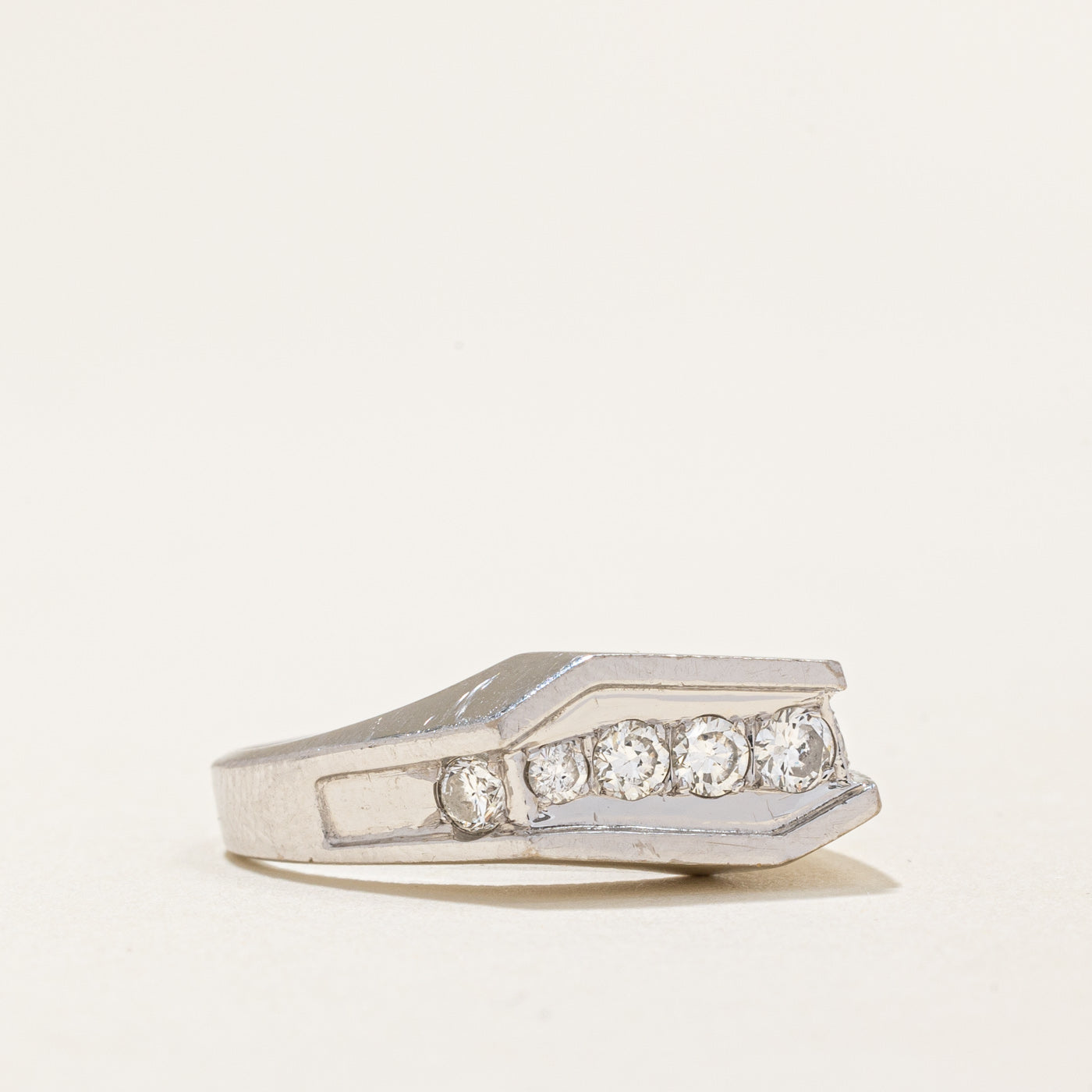 Diamond Geometric Design Ring | 0.42ctw | SZ 6 |