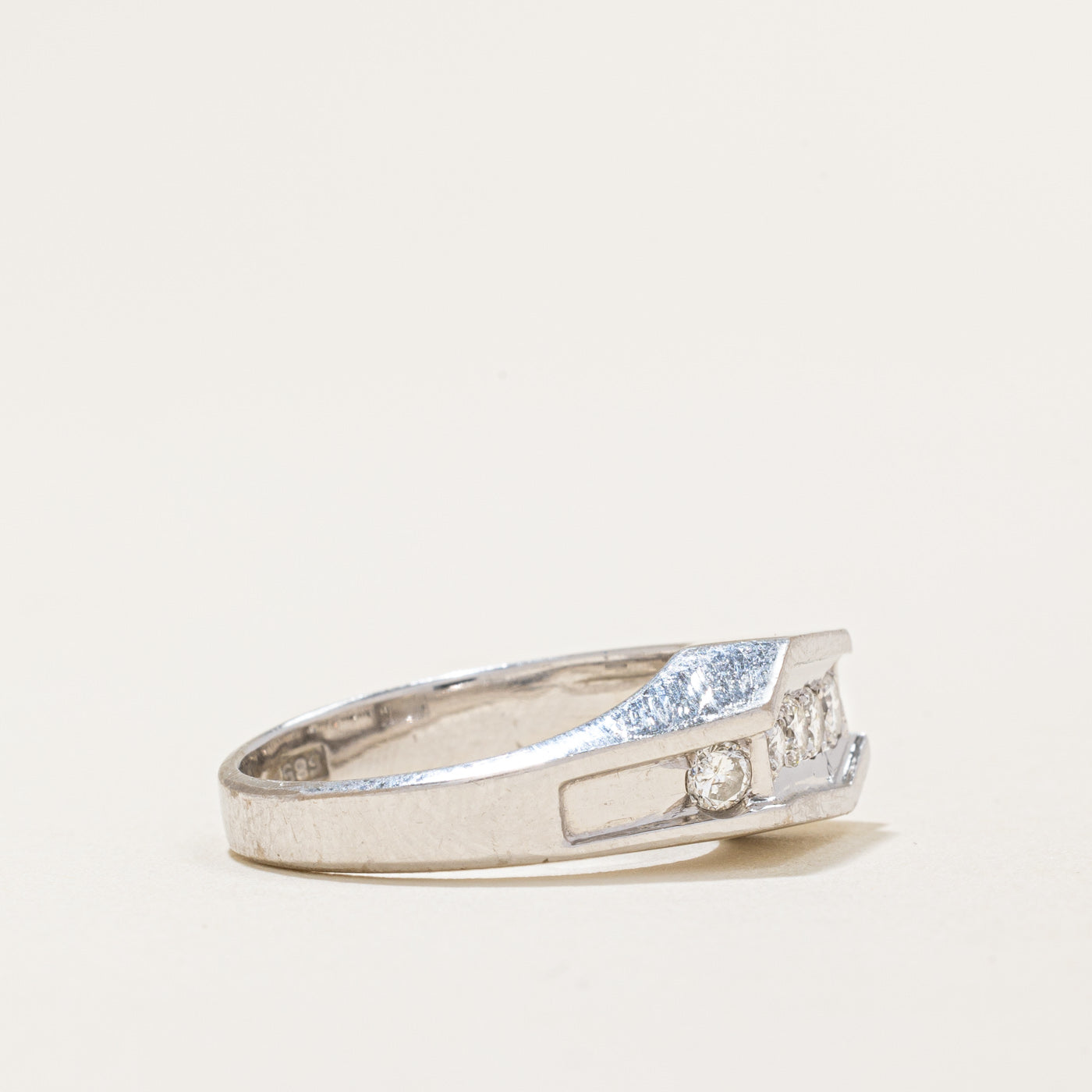 Diamond Geometric Design Ring | 0.42ctw | SZ 6 |