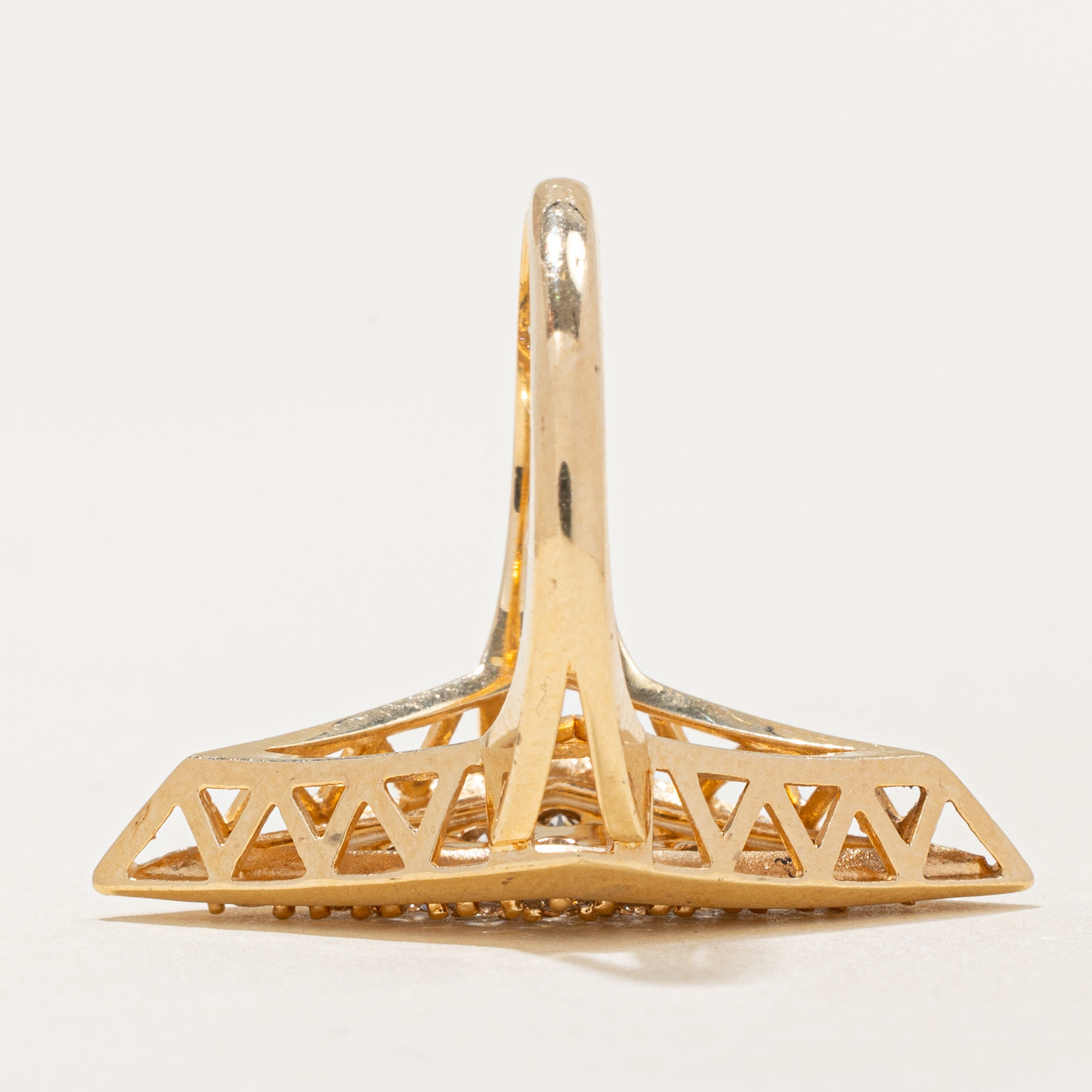 Pave Set Diamond Cocktail Ring | 0.89ctw | SZ 6.25 |