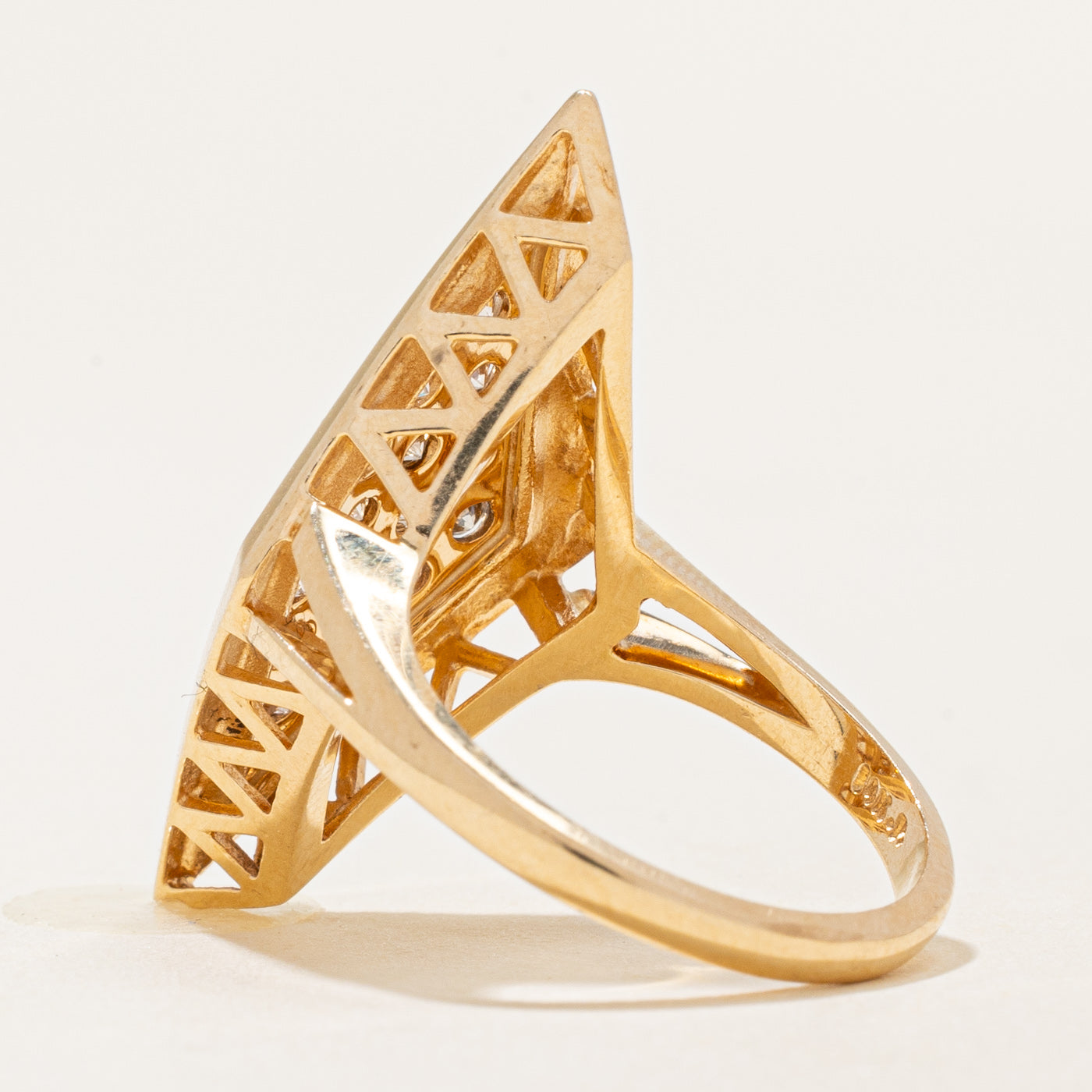 Pave Set Diamond Cocktail Ring | 0.89ctw | SZ 6.25 |