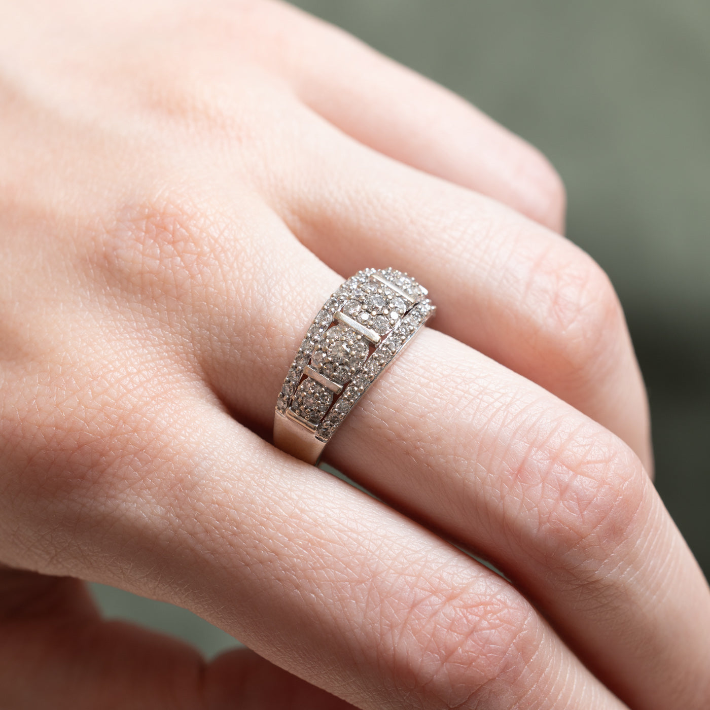 Diamond Multi Halo Ring | 0.90ctw | SZ 7.5