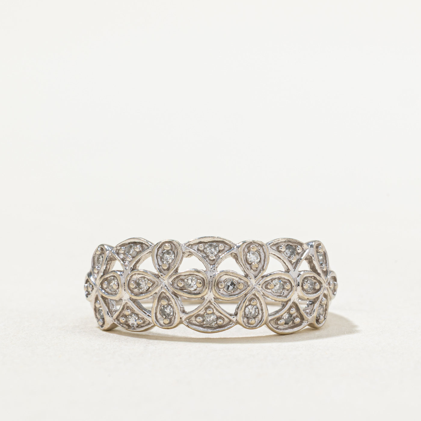 Scattered Diamond Openwork Ring | 0.17ctw | SZ 7