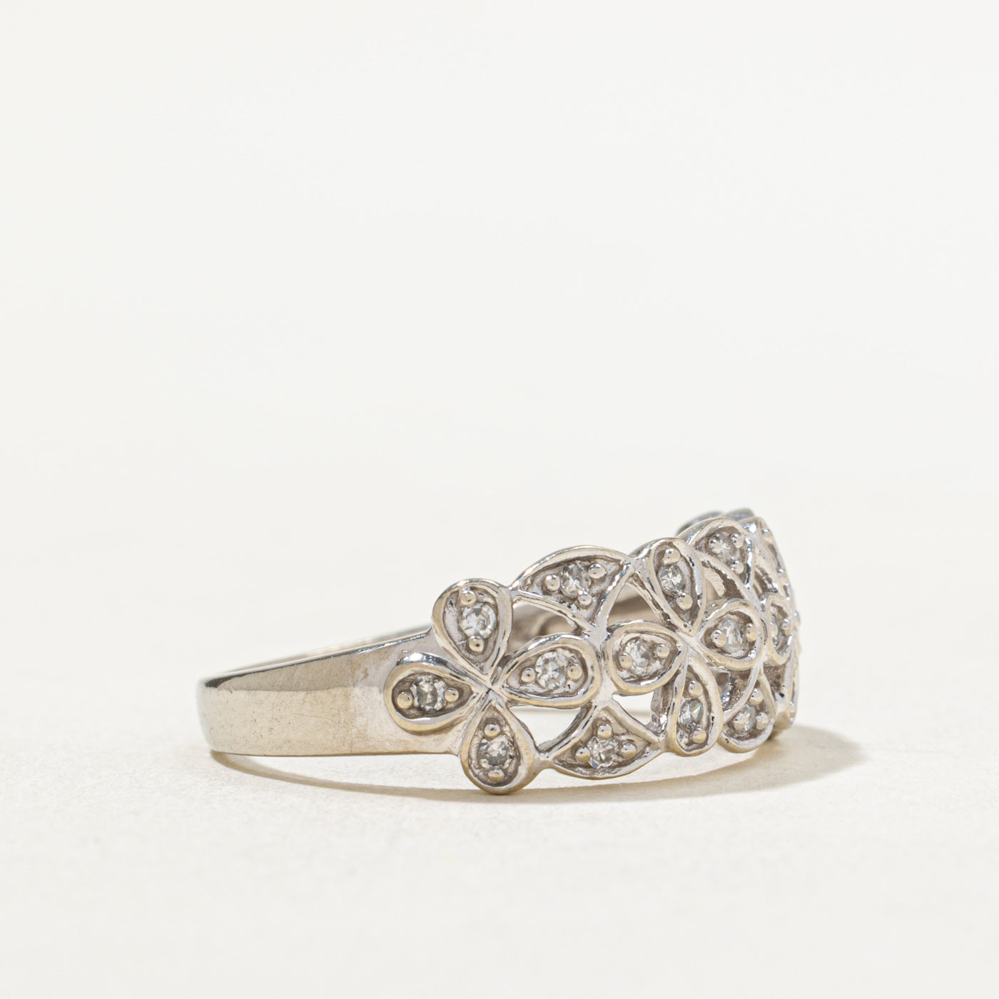 Scattered Diamond Openwork Ring | 0.17ctw | SZ 7