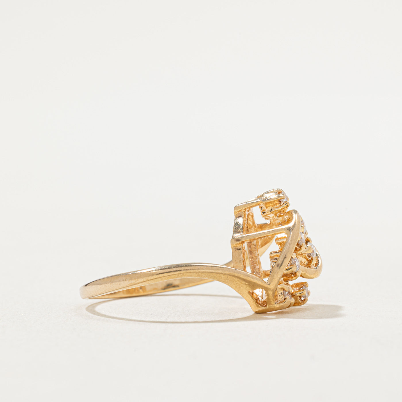 Diamond Waterfall Abstract Ring | 0.17ctw | SZ 8.25