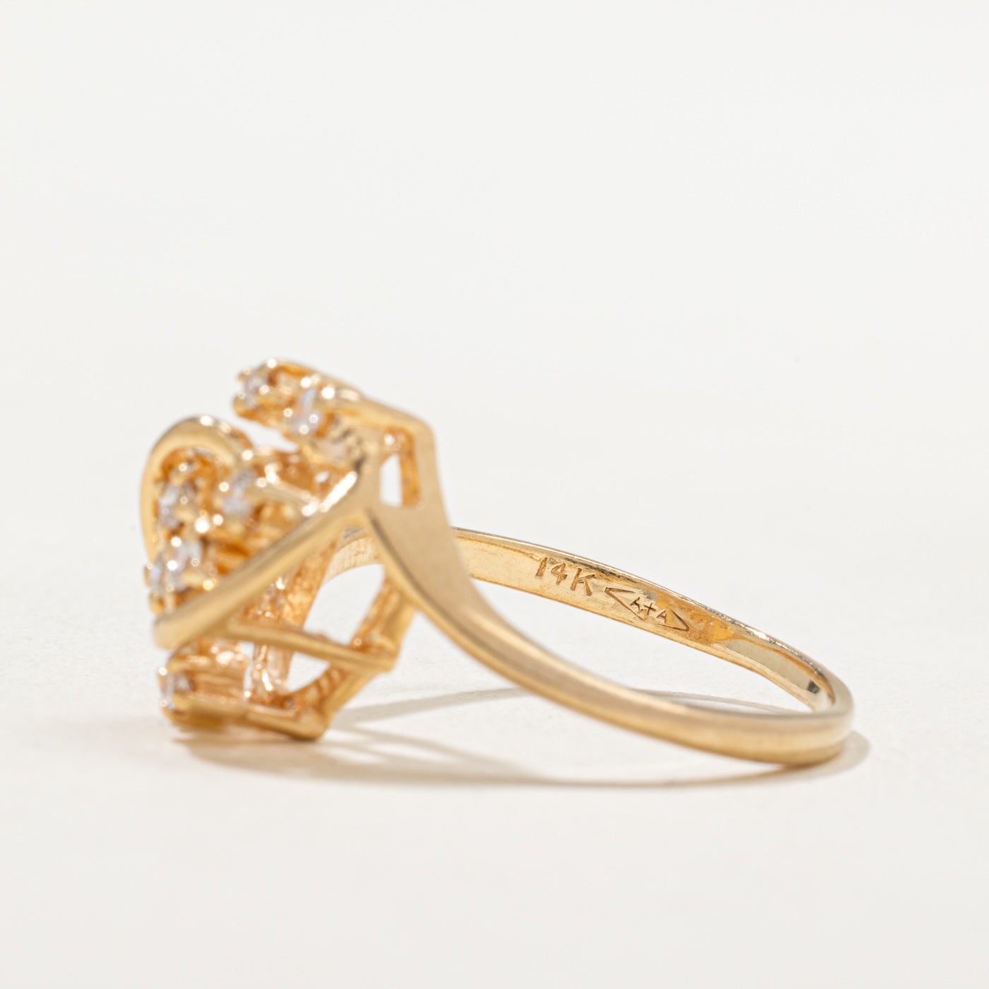 Diamond Waterfall Abstract Ring | 0.17ctw | SZ 8.25