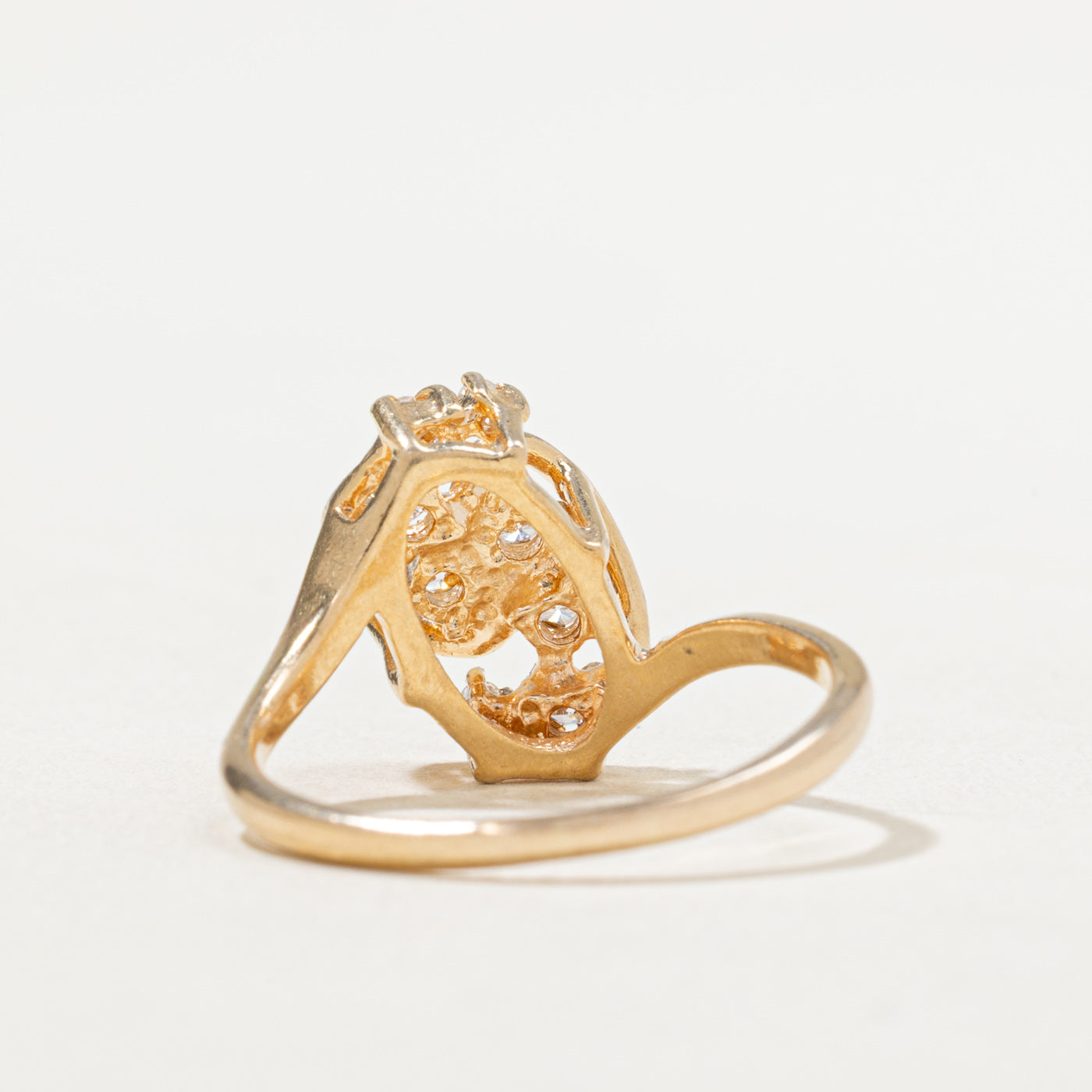 Diamond Waterfall Abstract Ring | 0.17ctw | SZ 8.25