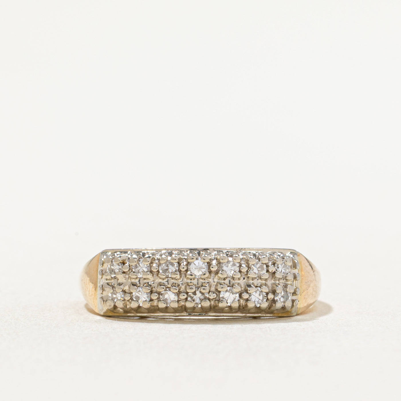 Double Row Diamond Ring | 0.21ctw | SZ 6.5