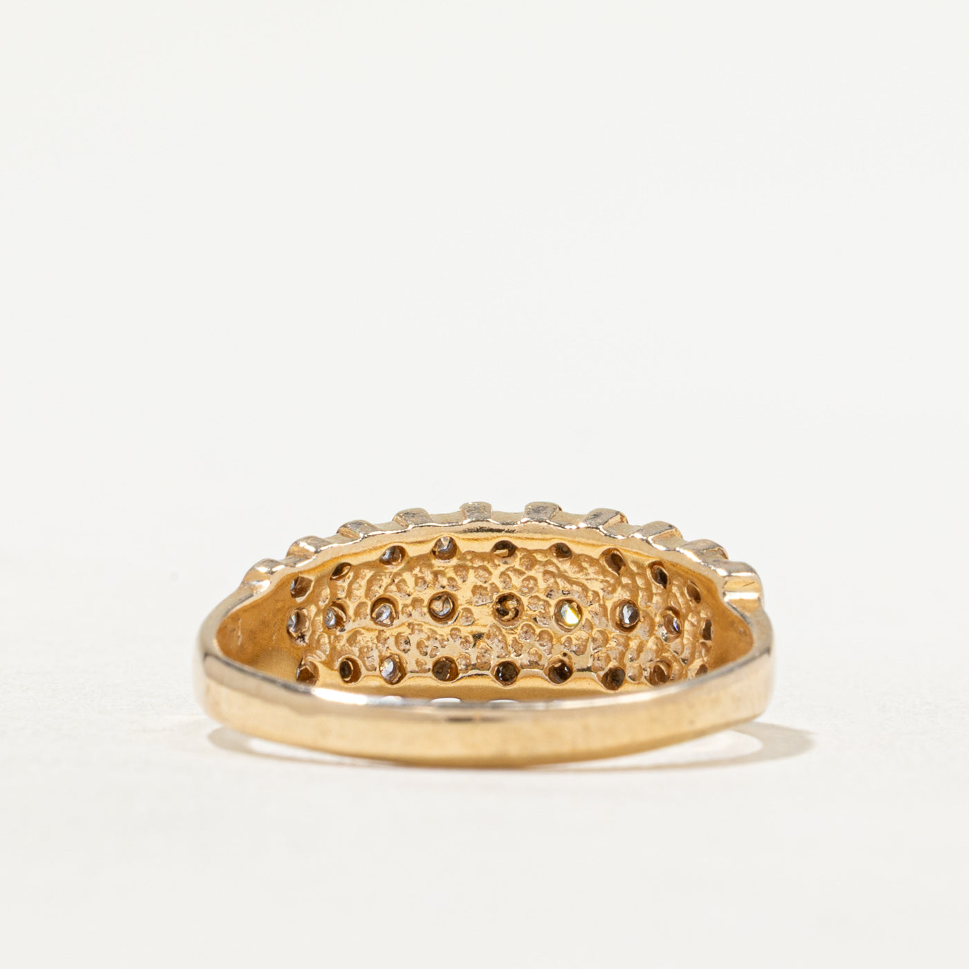 Bague conique à plusieurs rangs de diamants | 0,58 ct au total | Taille 7,25