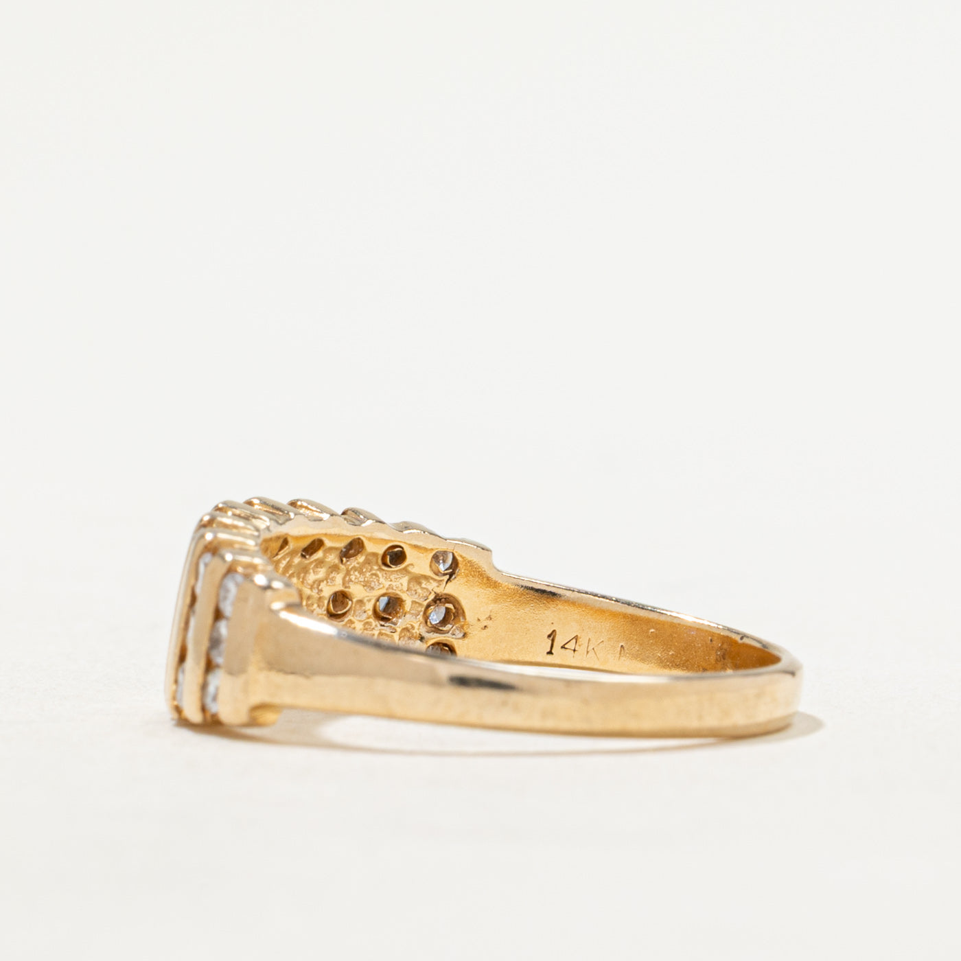 Bague conique à plusieurs rangs de diamants | 0,58 ct au total | Taille 7,25