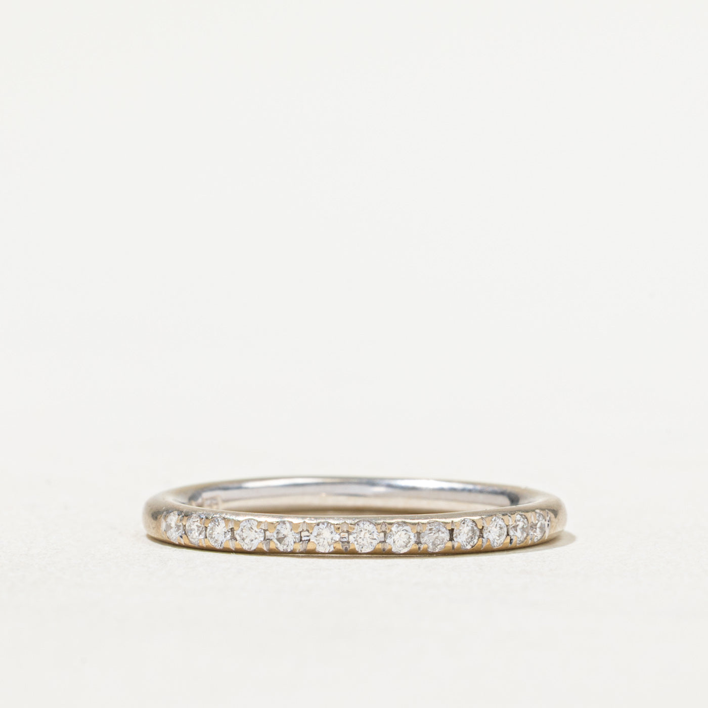 Alliance demi-éternité en diamants | 0,13 ct | Taille 6,25