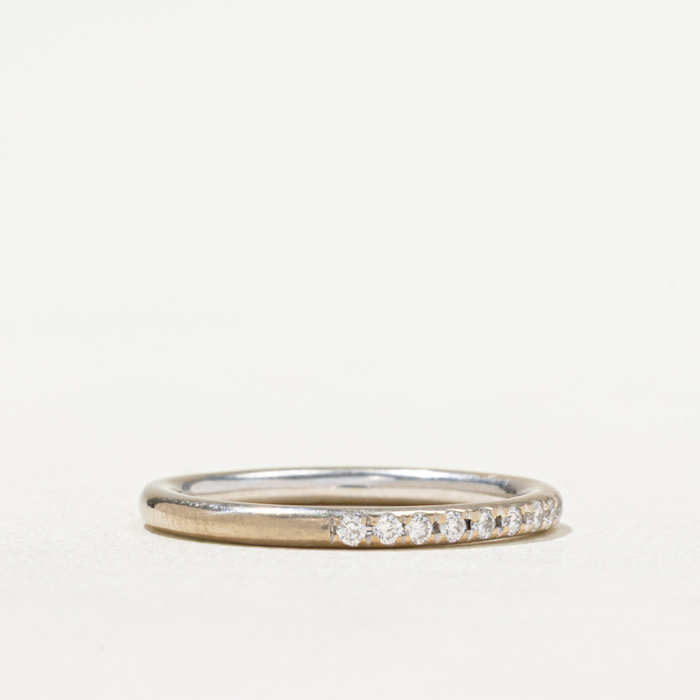 Alliance demi-éternité en diamants | 0,13 ct | Taille 6,25