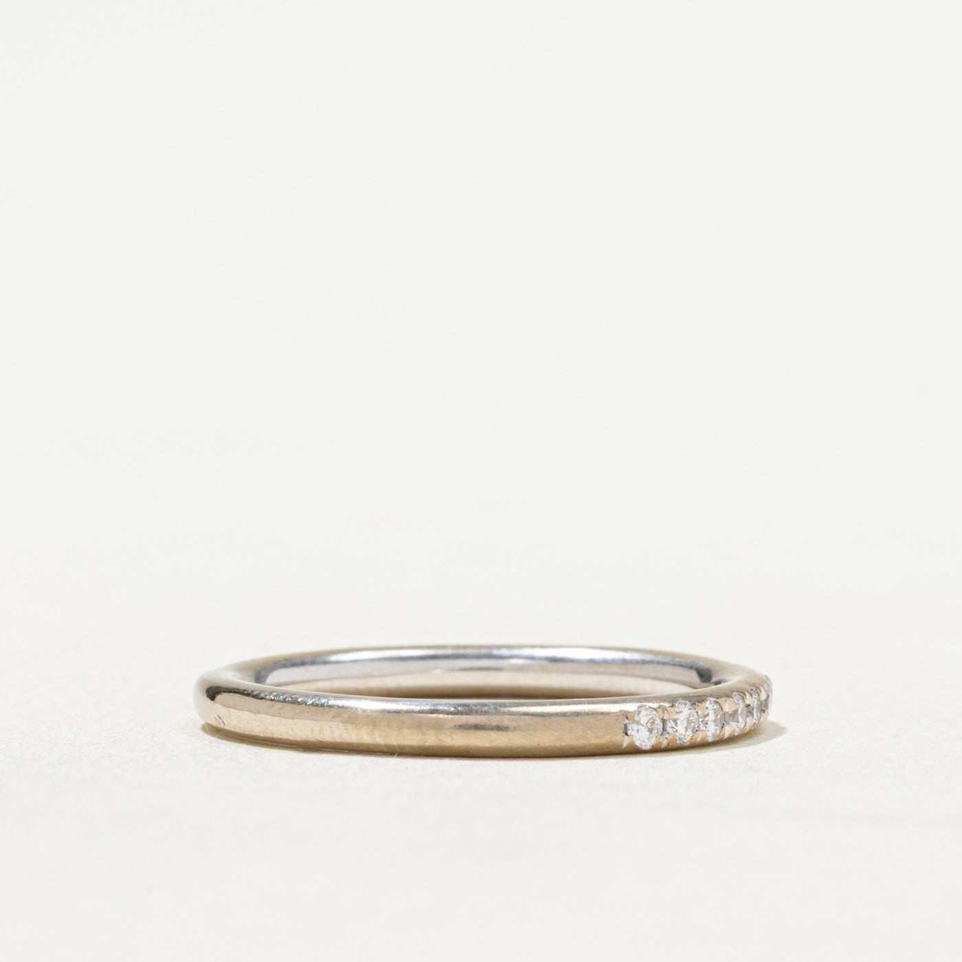 Alliance demi-éternité en diamants | 0,13 ct | Taille 6,25