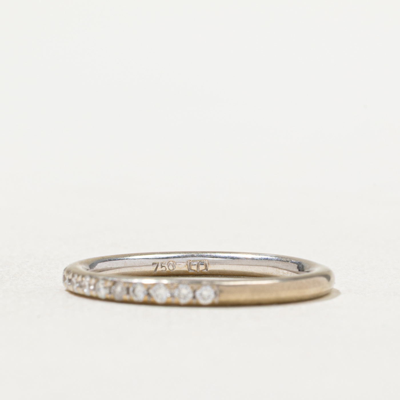Alliance demi-éternité en diamants | 0,13 ct | Taille 6,25