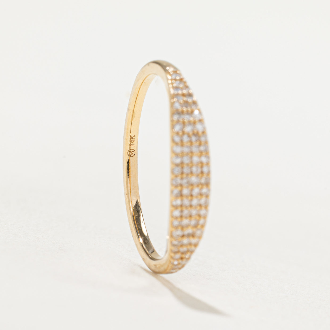 Bande effilée de diamants sertis pavé | 0,13ctw | Taille 6