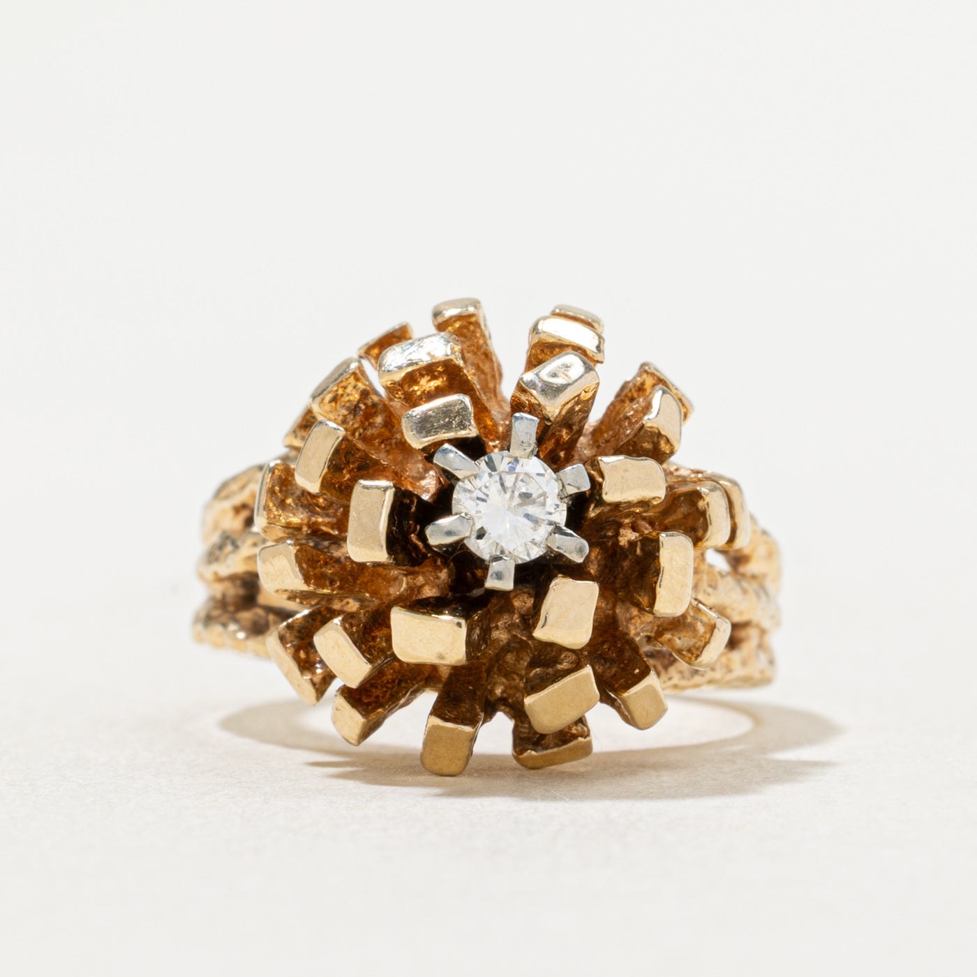 Single Stone Diamond Cocktail Ring | 0.15ct | SZ 5.5