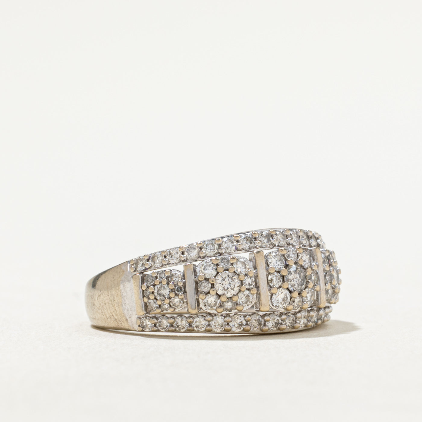 Diamond Multi Halo Ring | 0.90ctw | SZ 7.5